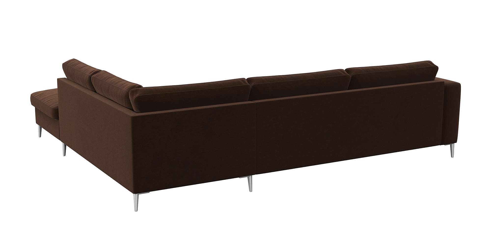 FLEXLUX Ecksofa »Fiore, super Sitzkomfort durch Kaltschaum im Sitz, L-Form«, breite Armlehnen, Füße Alu