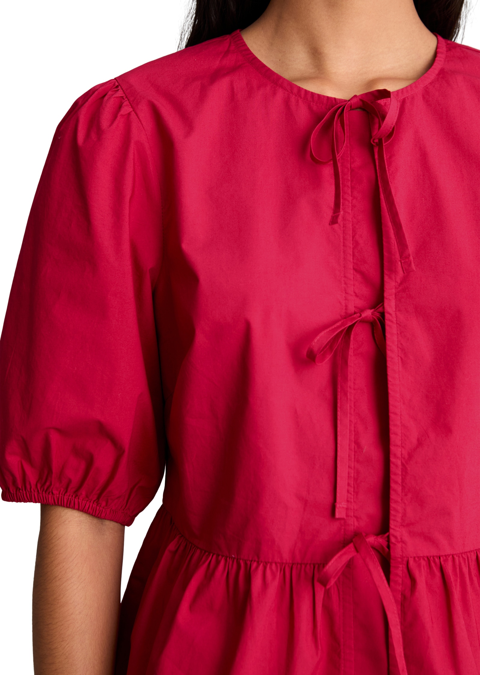 Marc O'Polo DENIM Kurzarmbluse »aus Baumwoll-Popeline«