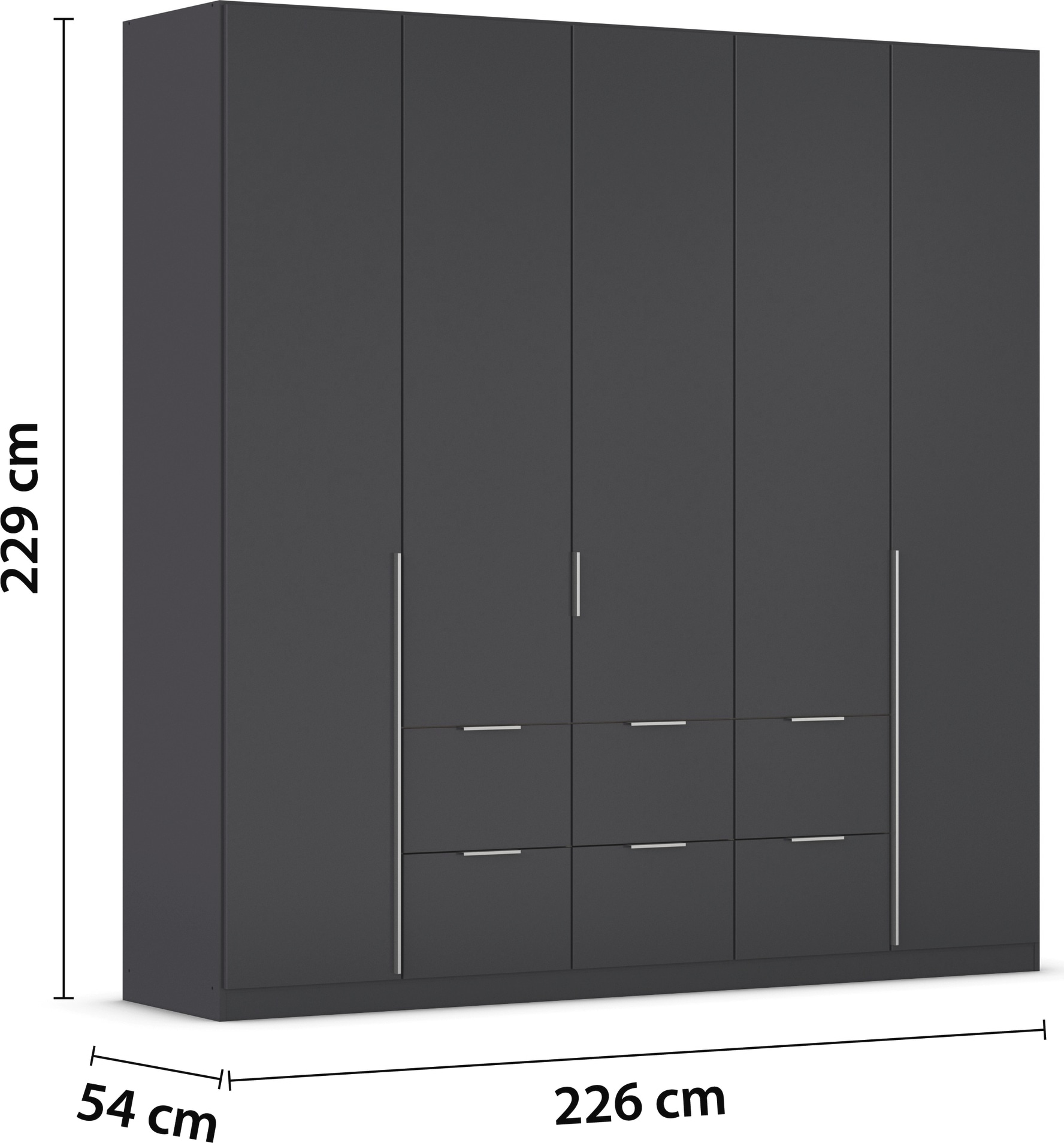 rauch Drehtürenschrank »Kleiderschrank Schrank Garderobe AGORDO mit Dekor- oder Hochglanzfront«, (in zwei Griff-Farben mit Dekor- oder Hochglanzfront), mit Außenschubkästen, in 6 Breiten und 2 Höhen MADE IN GERMANY