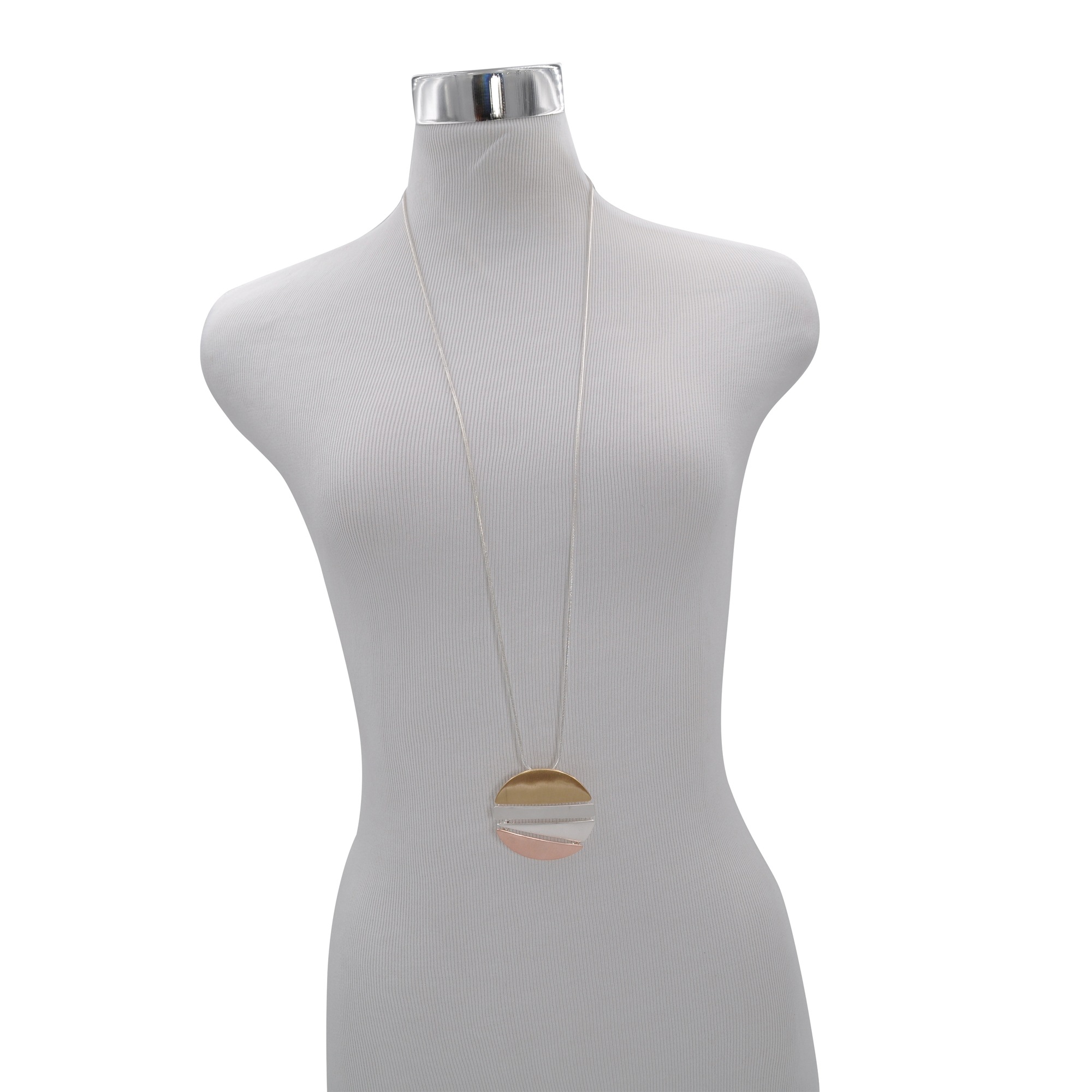 STEUER Necklace Silver Gray 100cm 3