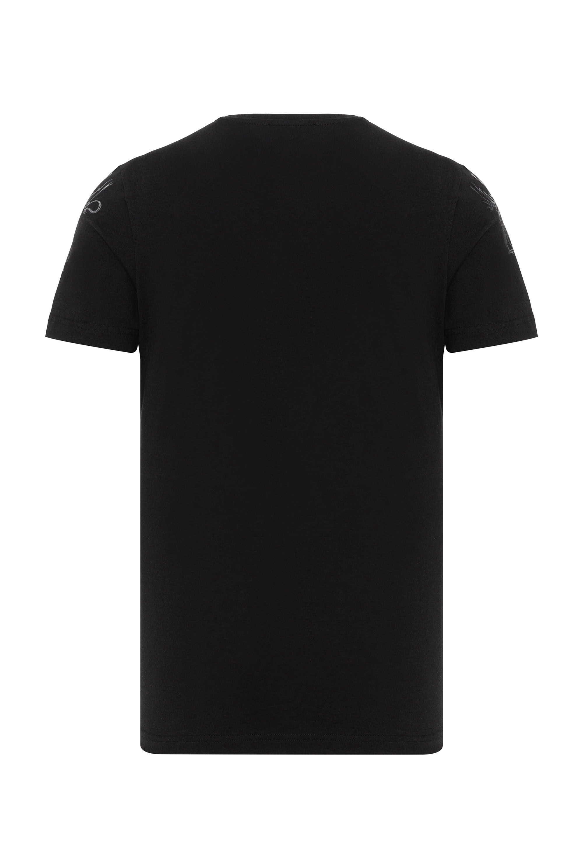 Cipo & Baxx T-Shirt »T-Shirt«, mit hochwertigem Frontmotiv