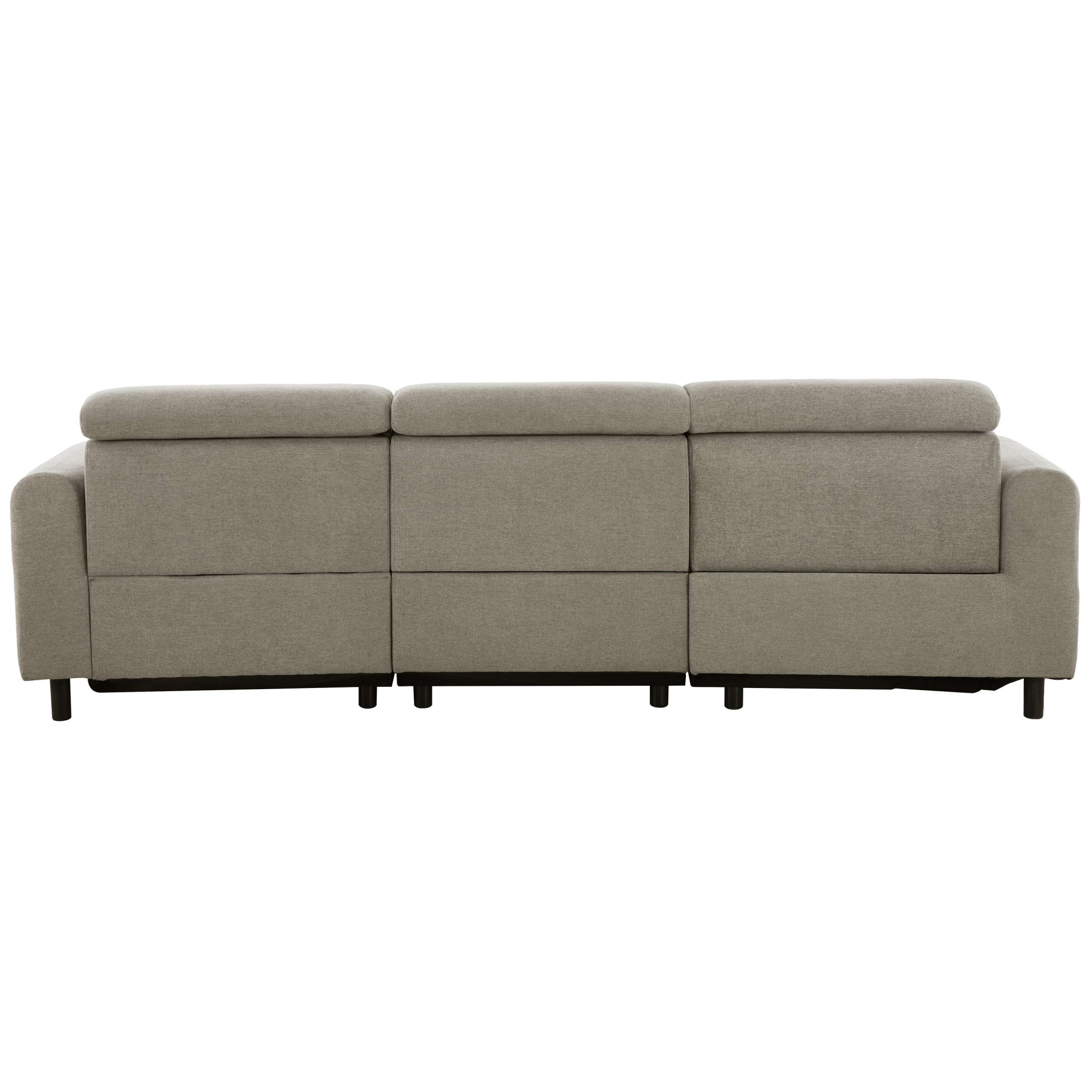 OTTO home Ecksofa »SKAANE Struktur, L-Form, 274 cm, manuelle/elektrische Relaxfunktion,« 274 cm, mit Kopfteilverstellung und man. oder elektr. Relaxfunktion