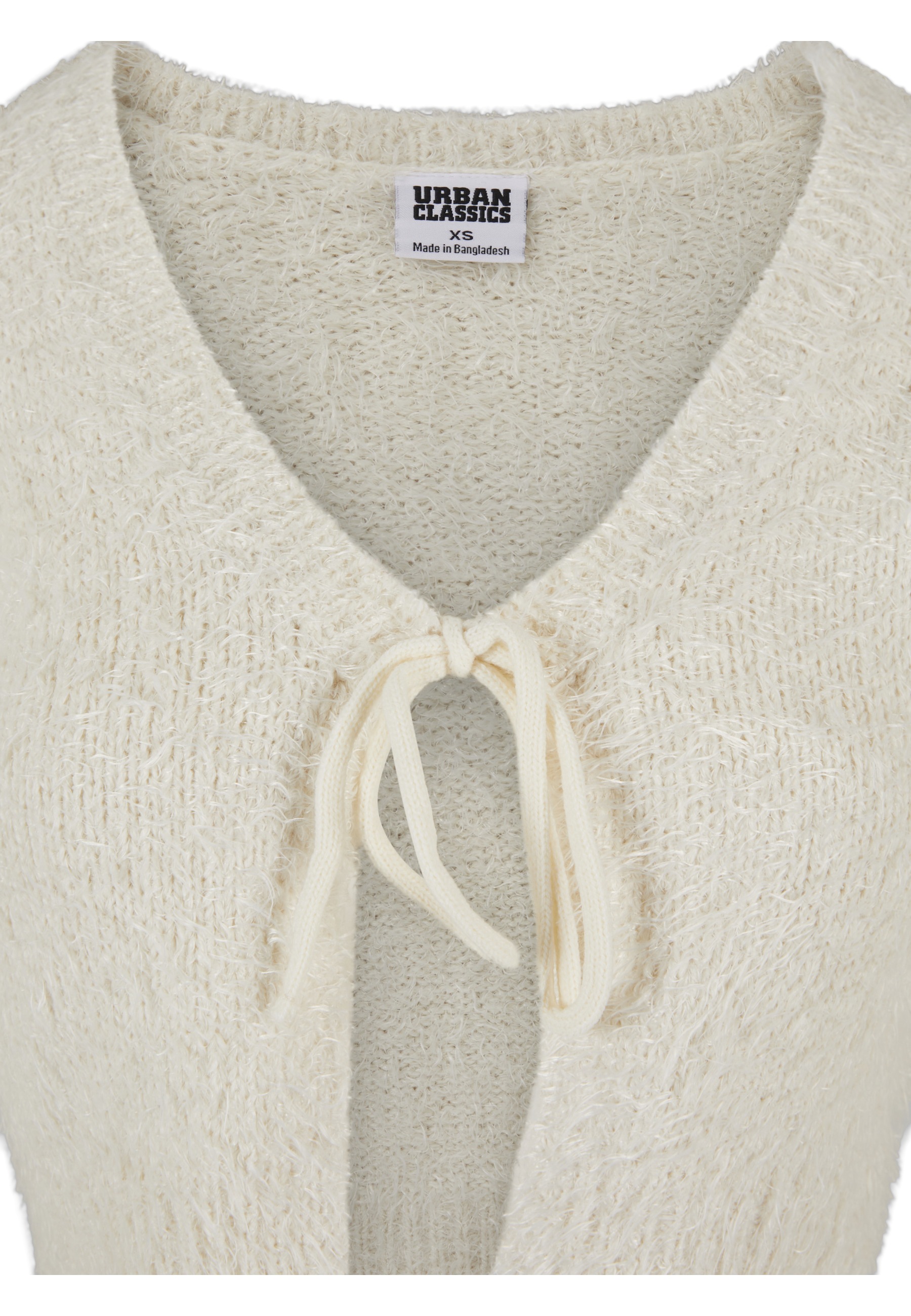 URBAN CLASSICS Strickjacke »Urban Classics Damen Ladies Tied Cropped Feather Cardigan« 1