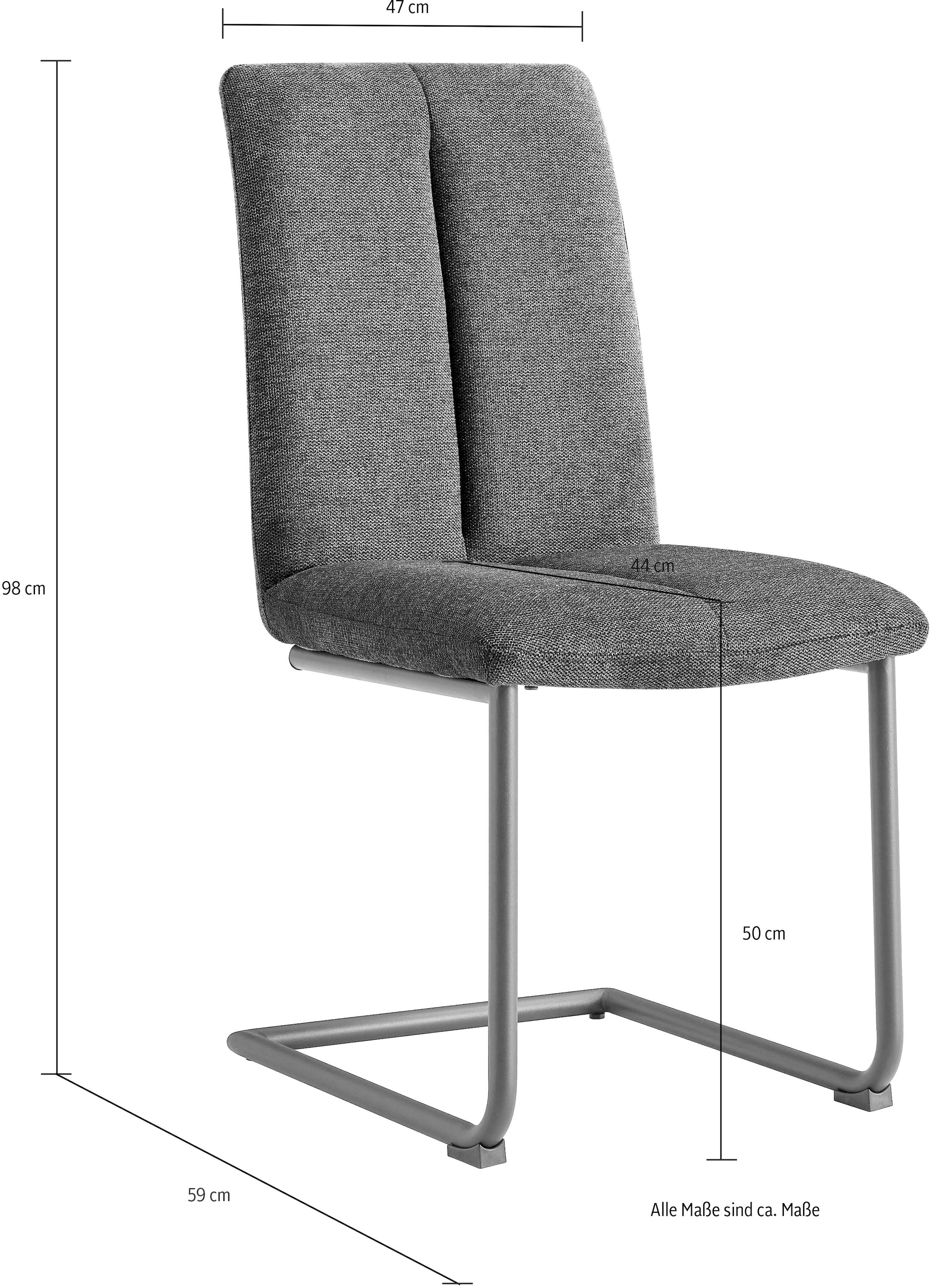 Duo Collection Esszimmerstuhl »Emmy Freischwinger«, (Set), 4 St., Webstoff, robuster Bezug, Fußgleiter für die Sicherheit, bis 110 kg belastbar