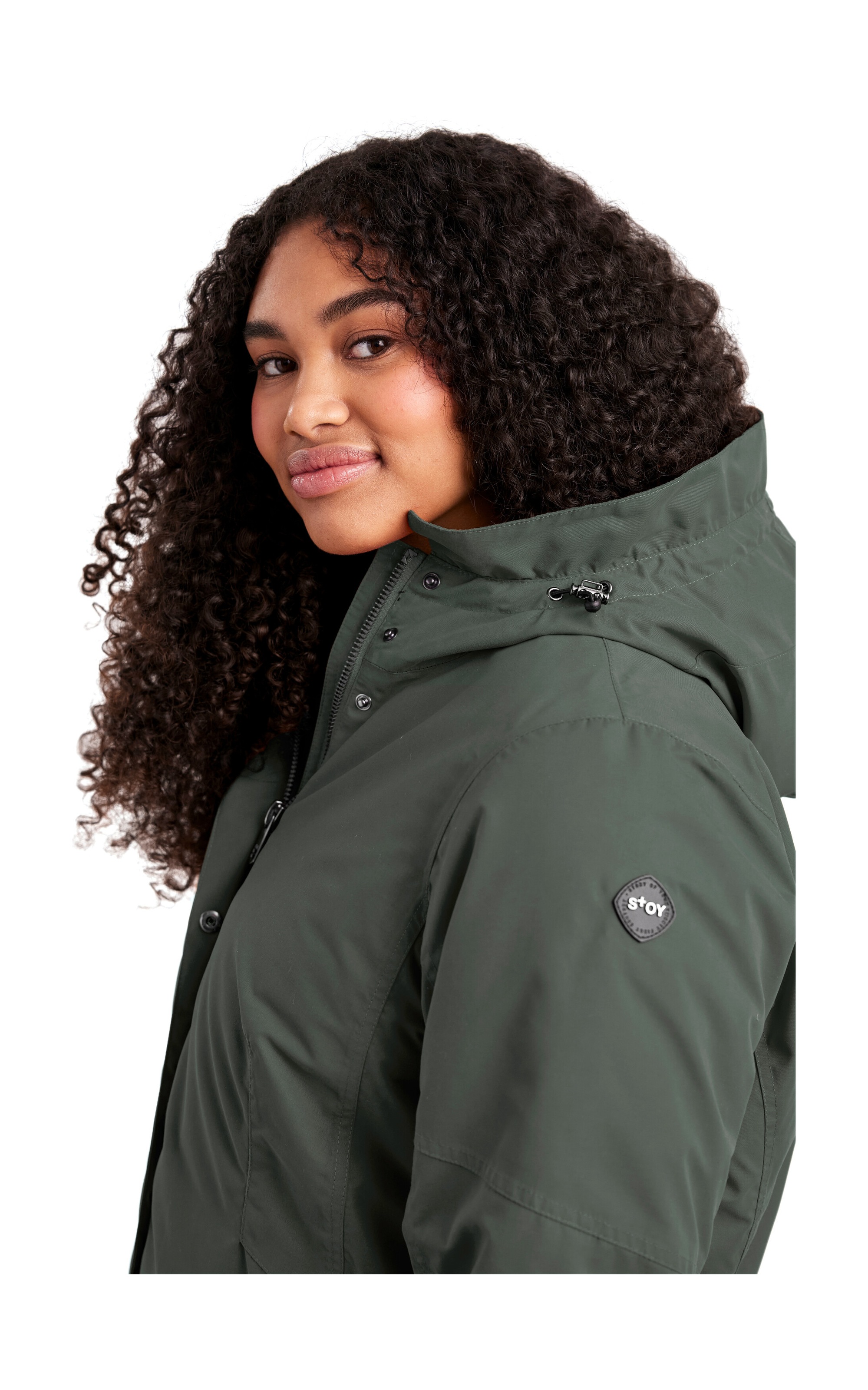 STOY Funktionsjacke »STW 4 WMN JCKT« Wasserdicht, atmungsaktiv, mit Teddy Fleece, abnehmb. Kapuze