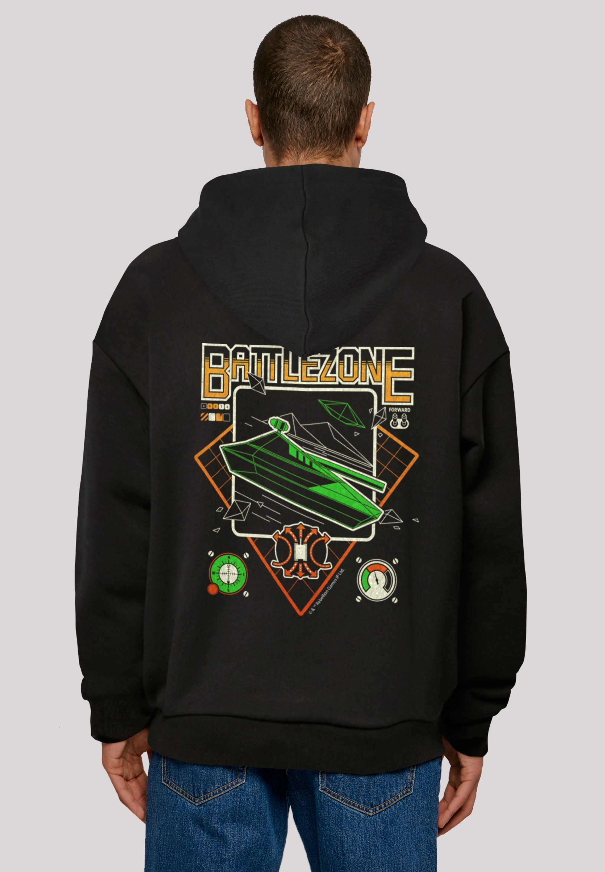 F4NT4STIC Kapuzenpullover »BATTLEZONE RETRO ARCADE SEVENSQUARED«, Print