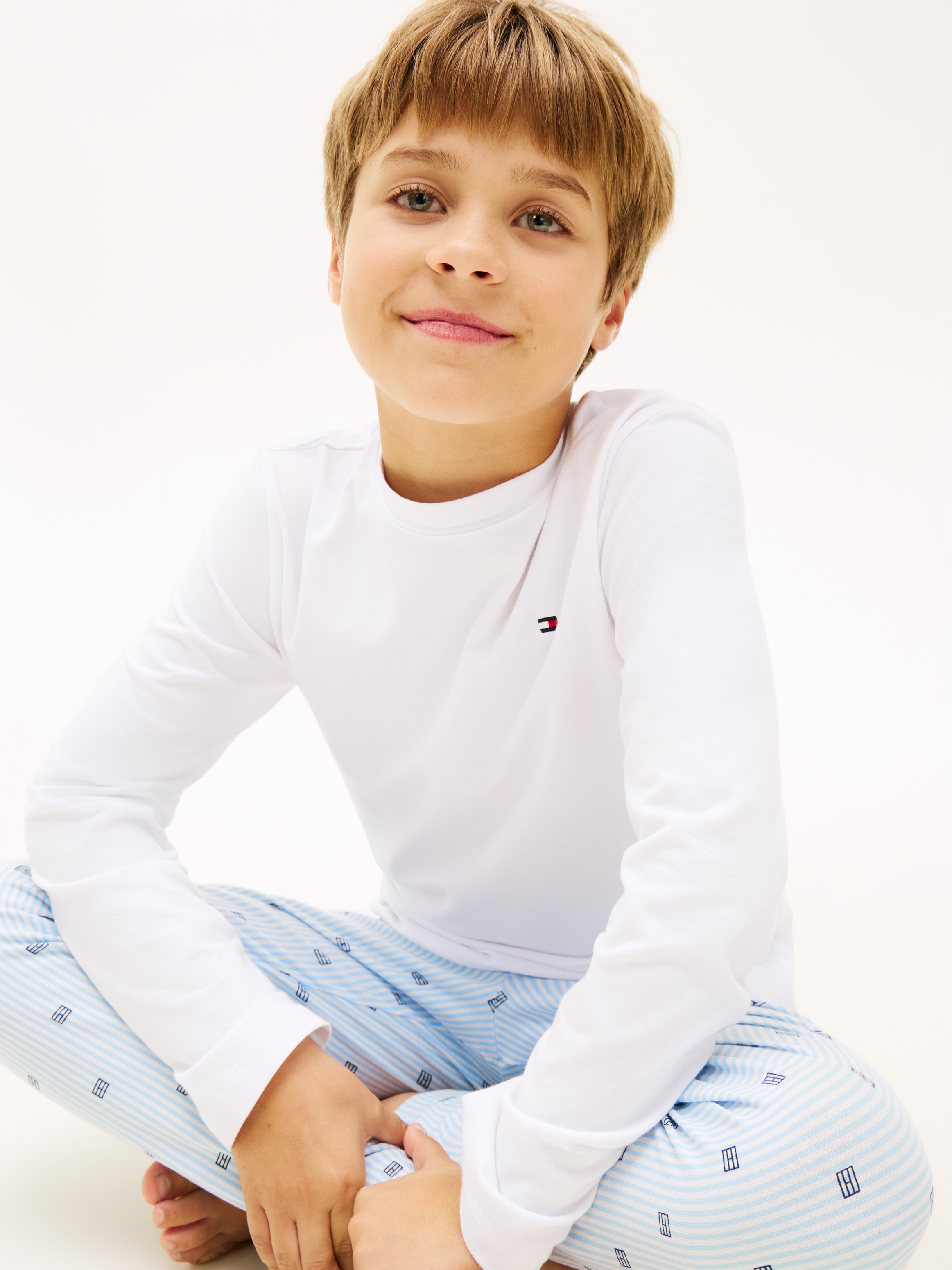 Tommy Hilfiger Underwear Schlafanzug 2 tlg. Regular fit für Kinder mit elastischem Bund