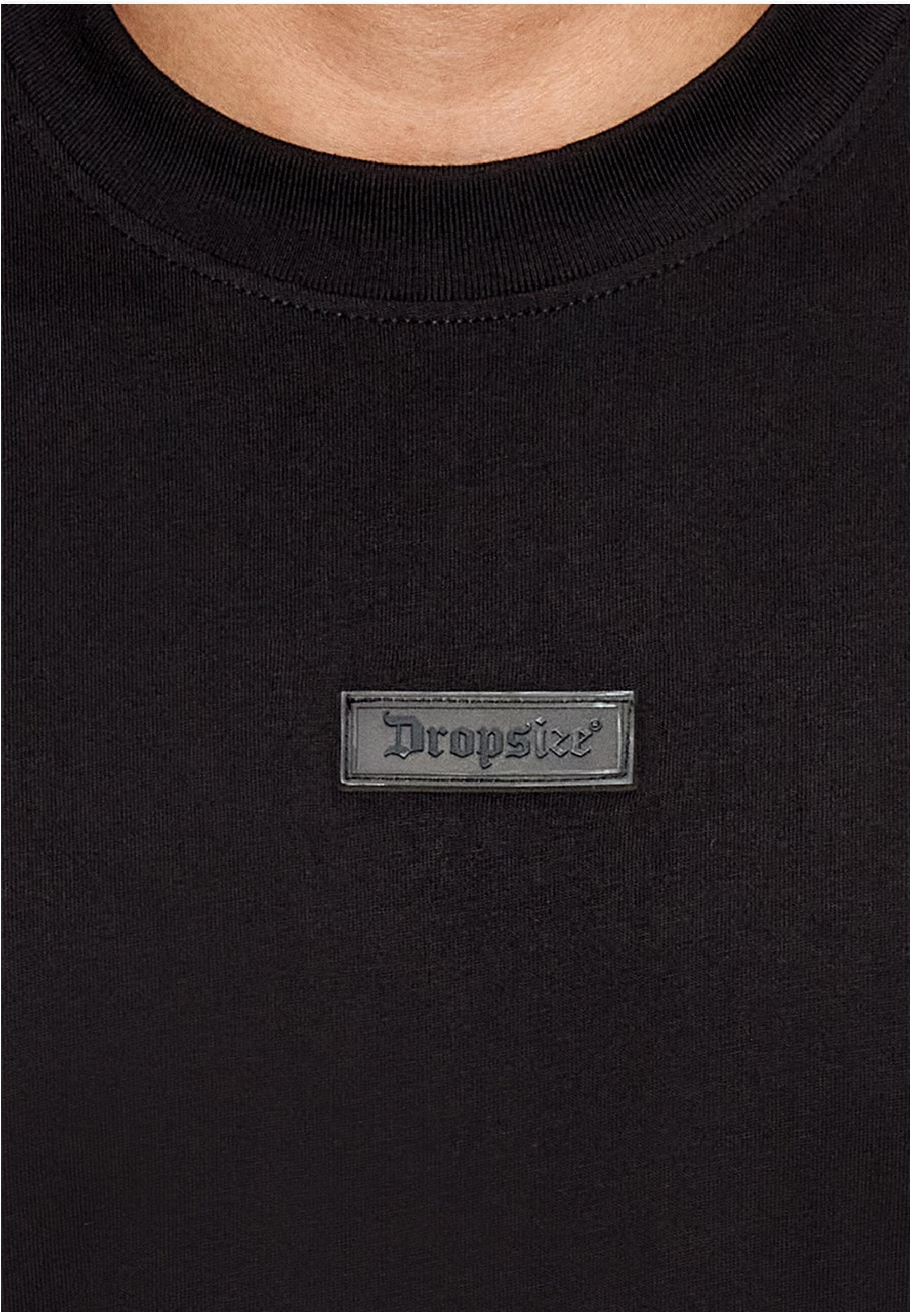 Dropsize T-Shirt »Dropsize Herren Heavy Oversize Front Rubber Patch T-Shirt«, (1 tlg.)