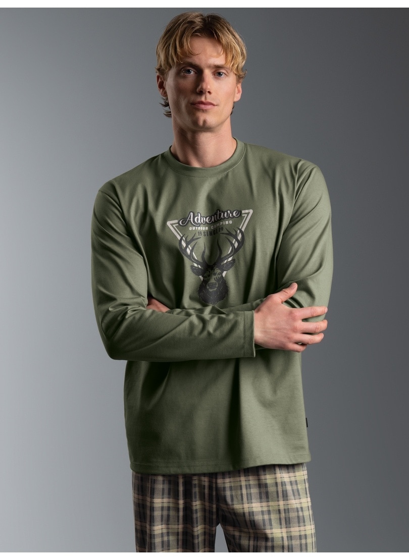 Trigema Longsleeve »TRIGEMA Langarmshirt mit abenteuerlichen Hirsch Motiv« 1