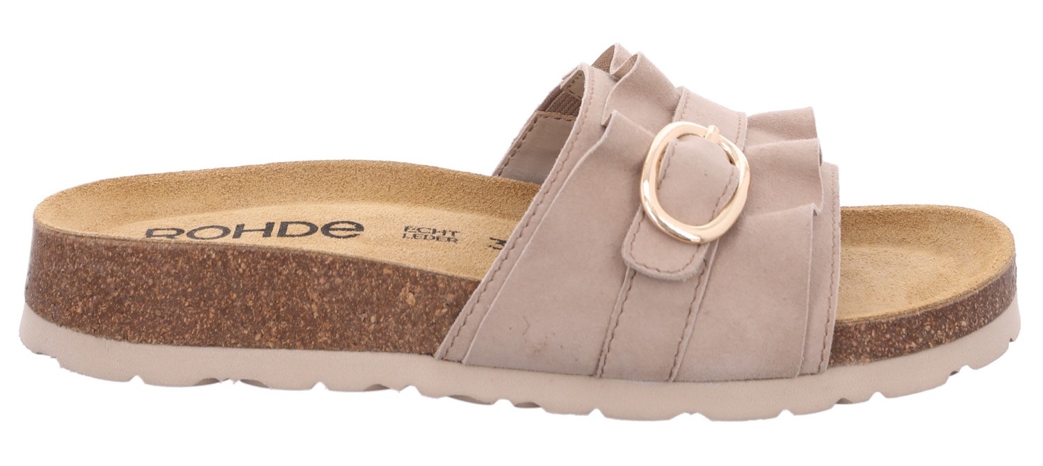 Rohde Pantolette »MILANO«, Sommerschuh, Strandschuh, Schlappen, Hausschuh mit Softfußbett