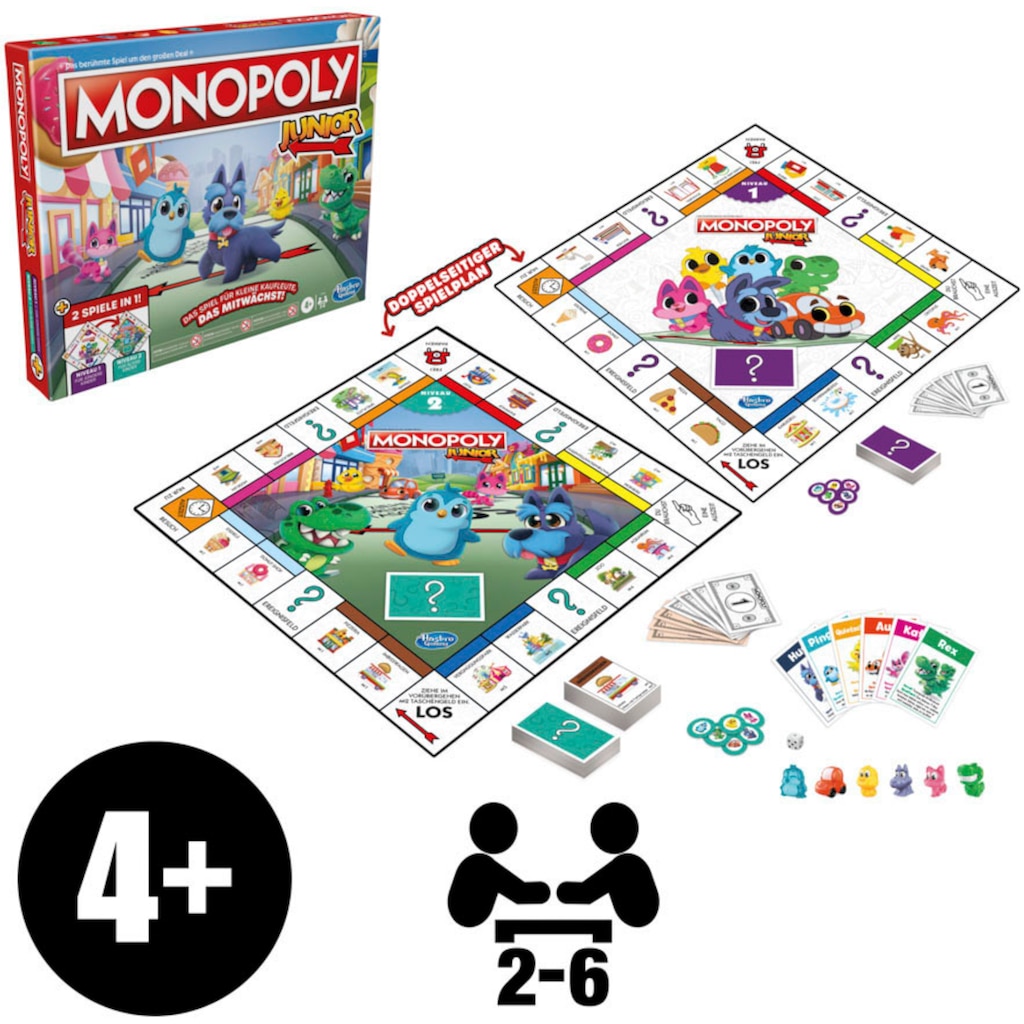 Hasbro Spiel »Monopoly Junior 2in1«, Made in Europe