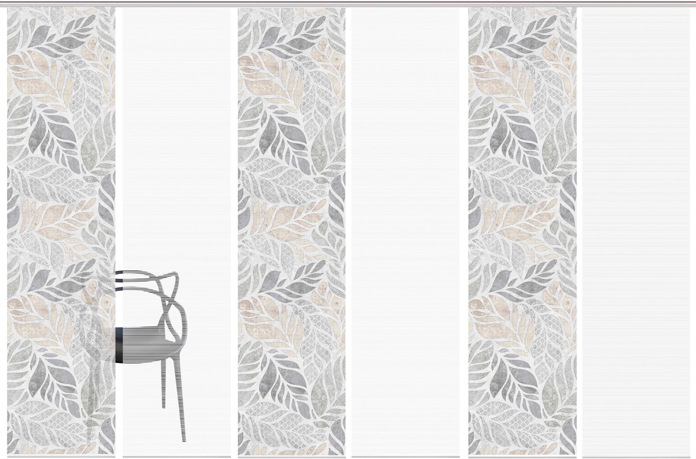 Vision S Schiebegardine "LISIO 6er SET" Paneelwagen 6 Stk. tlg. Schiebevorh günstig online kaufen