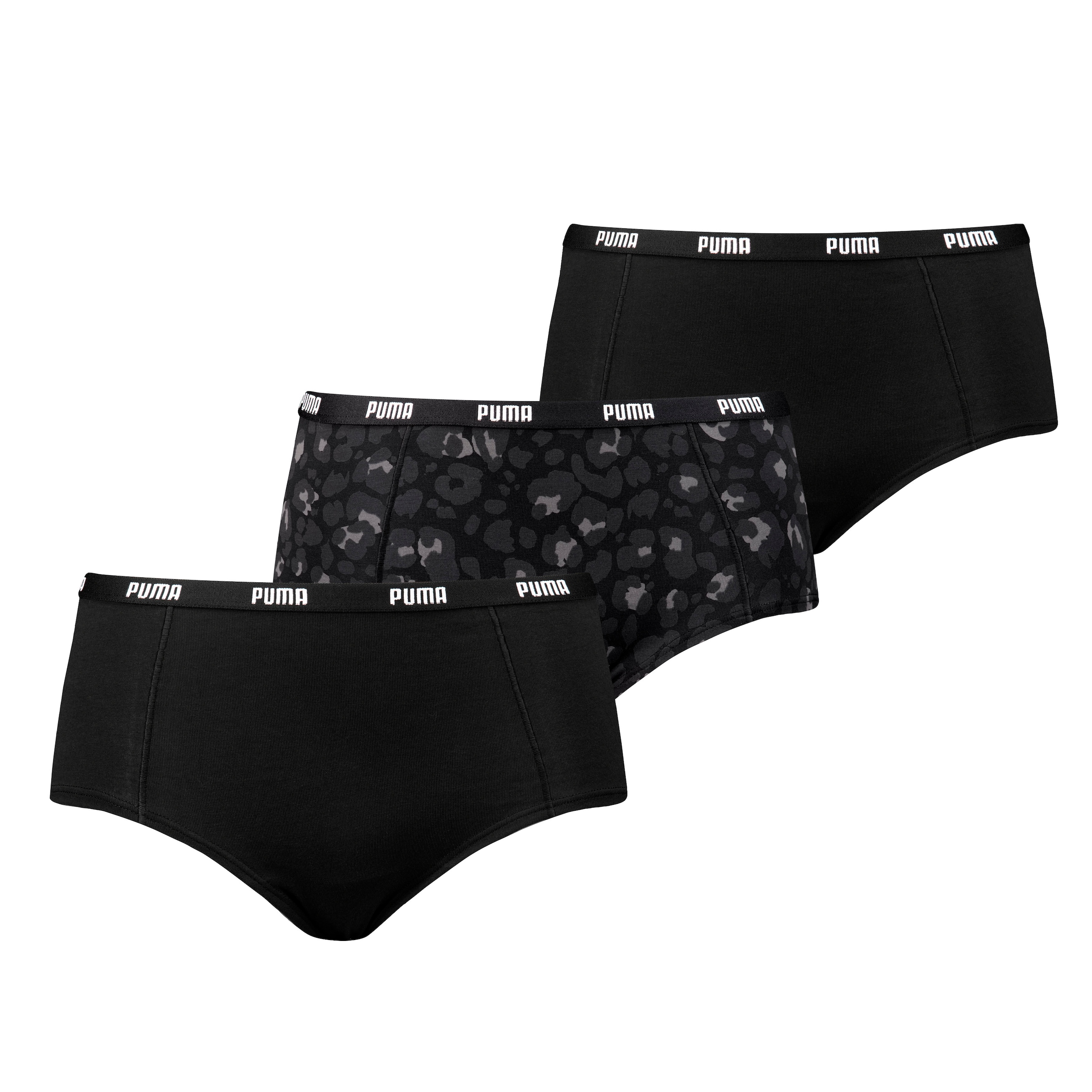 PUMA Panty "PUMA WOMEN PRINTED MINI SHORT 3P PACK", (3er Pack), 2x uni, 1x günstig online kaufen