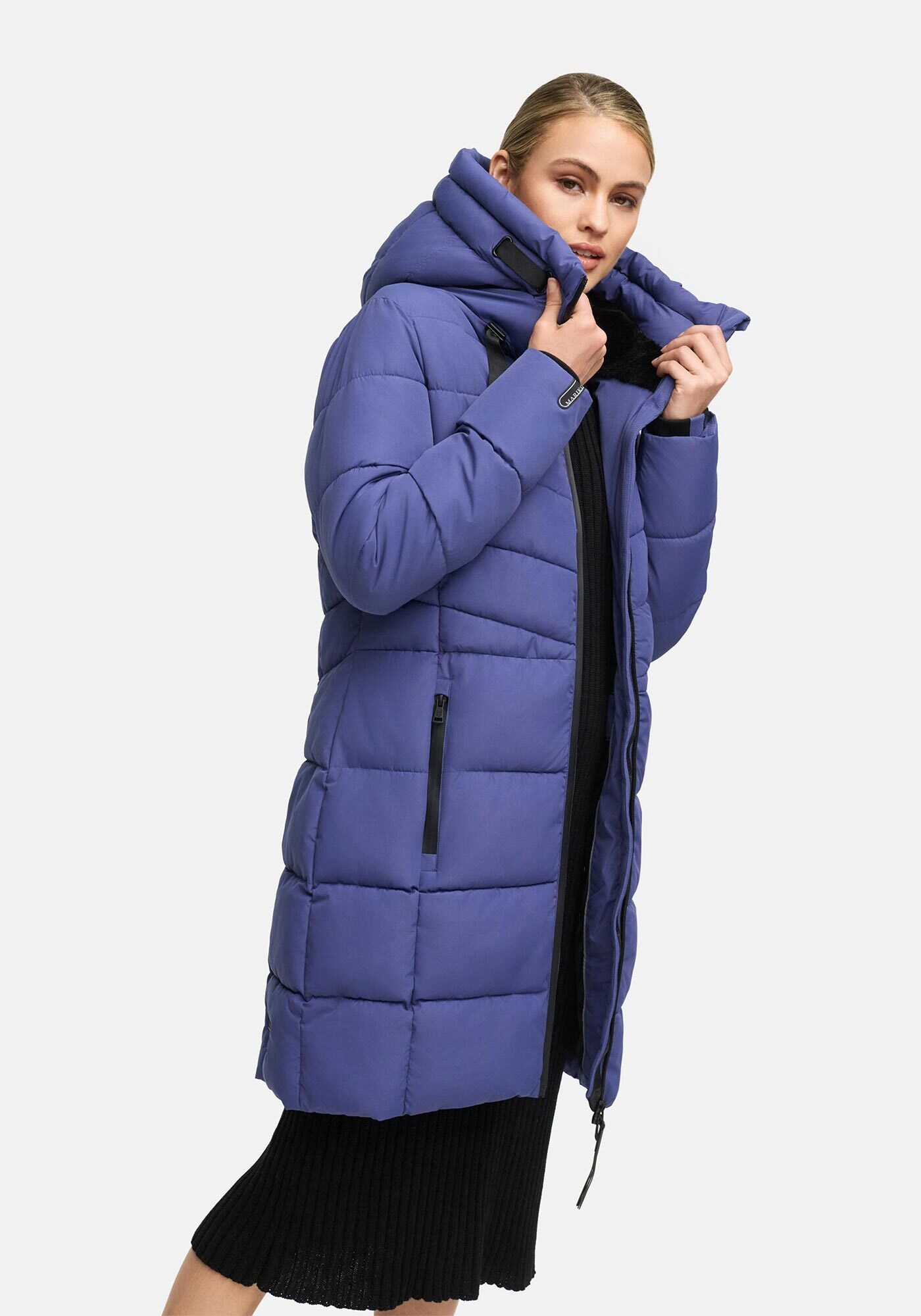 Marikoo Winterjacke »Natsukoo XVI«, Stepp Mantel mit großer Kapuze
