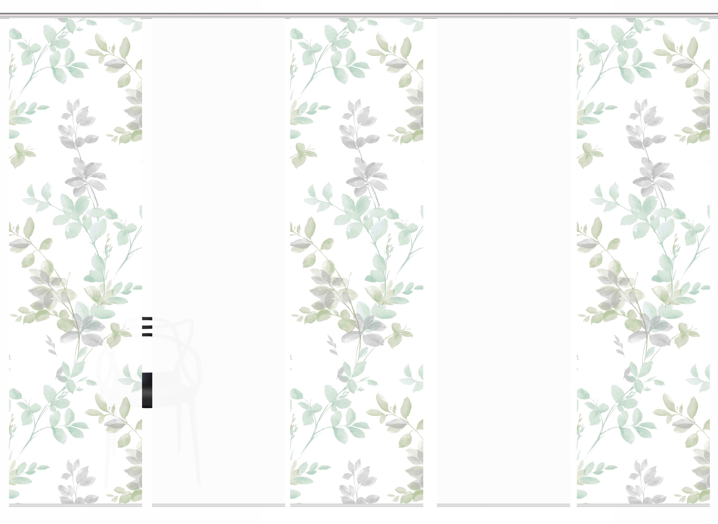 HOME WOHNIDEEN "5er SET" Paneelwagen 5 Stk. tlg. Schiebevorhang Digidruck 5 günstig online kaufen