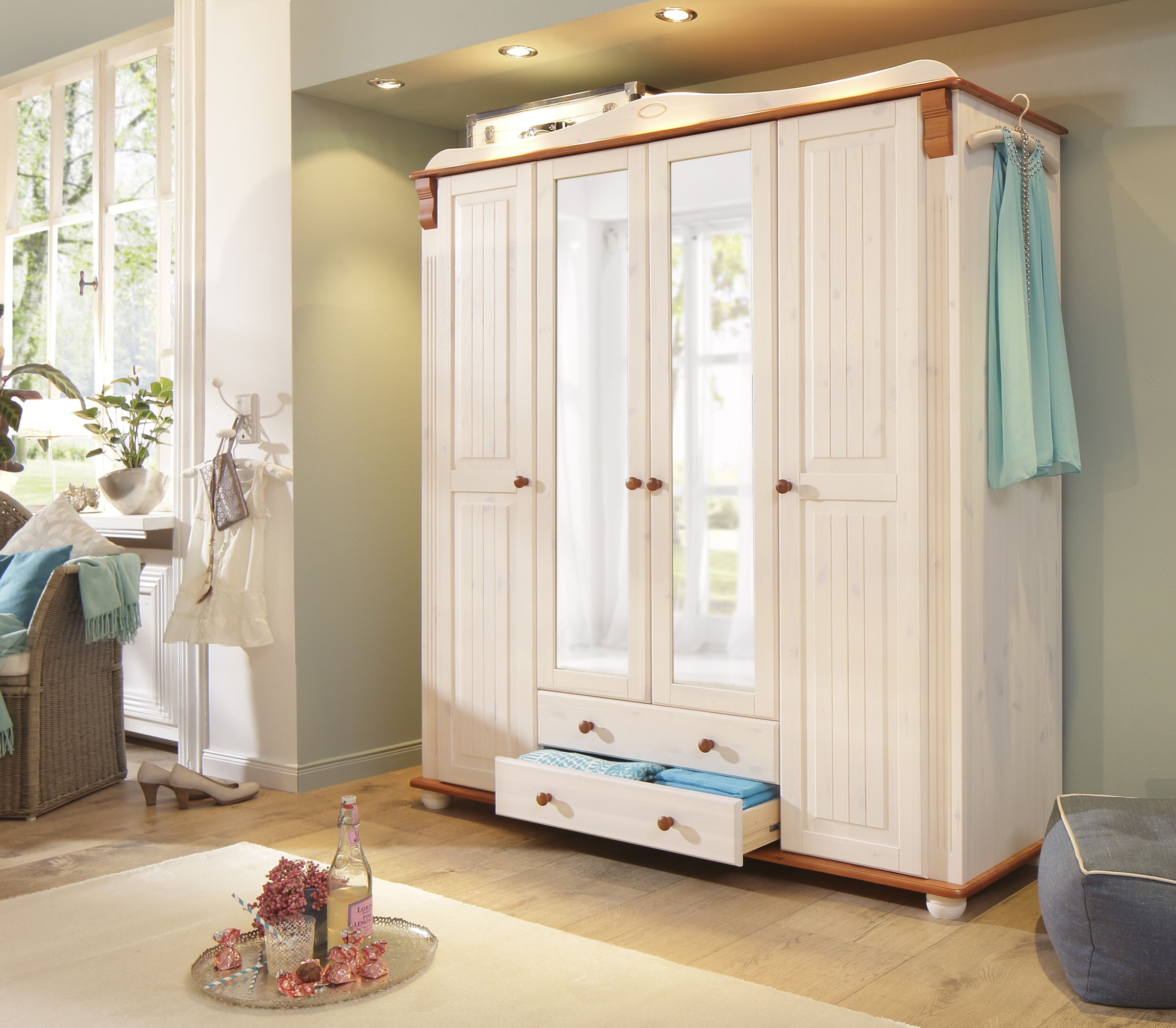 Home affaire Kleiderschrank "Adele", (4 Breiten: 92/130/169/207 H/T ca. 191 günstig online kaufen