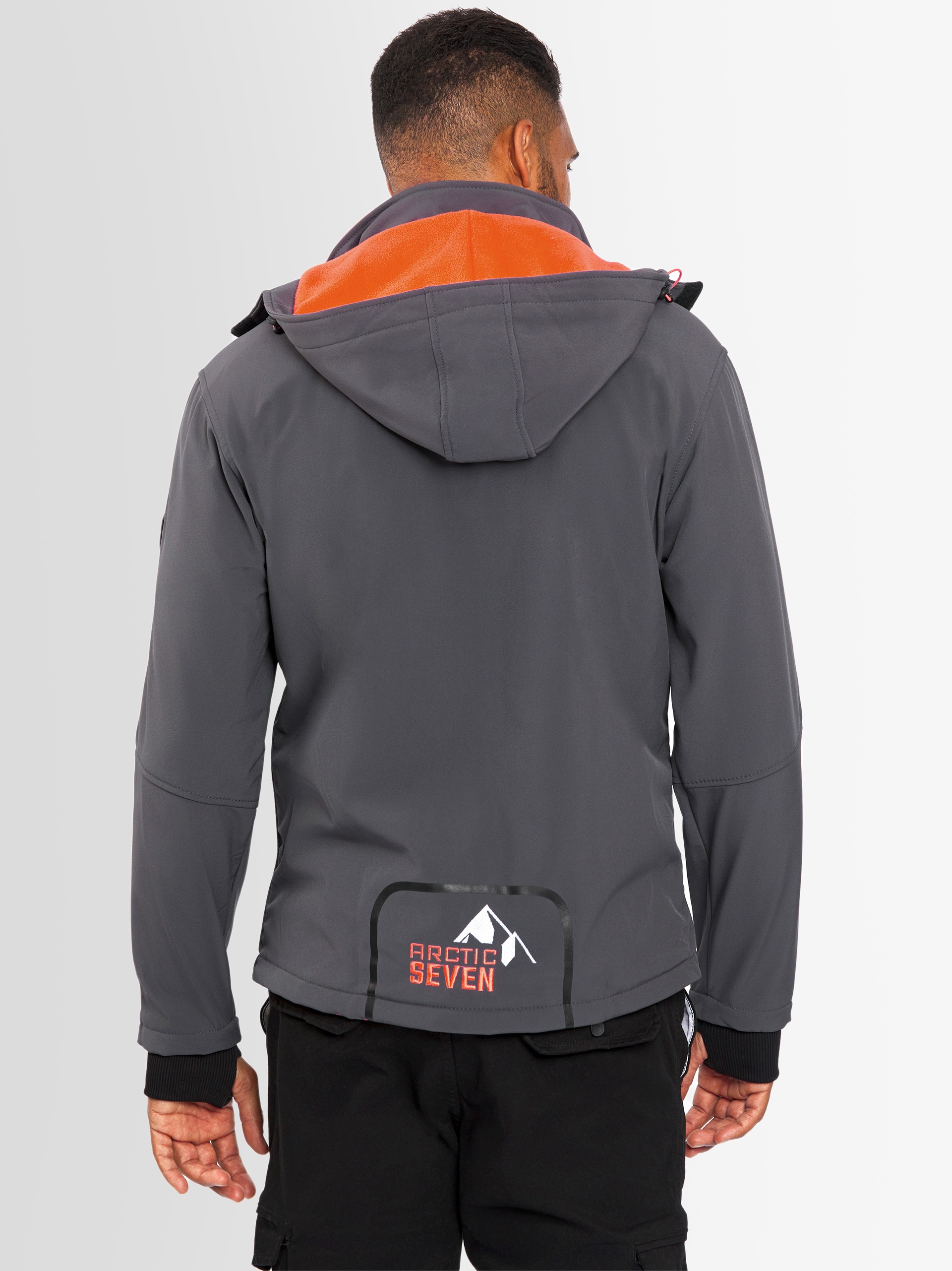 Arctic Seven Softshelljacke »ASColori«, Outdoorjacke mit abnehmbarer Kapuze