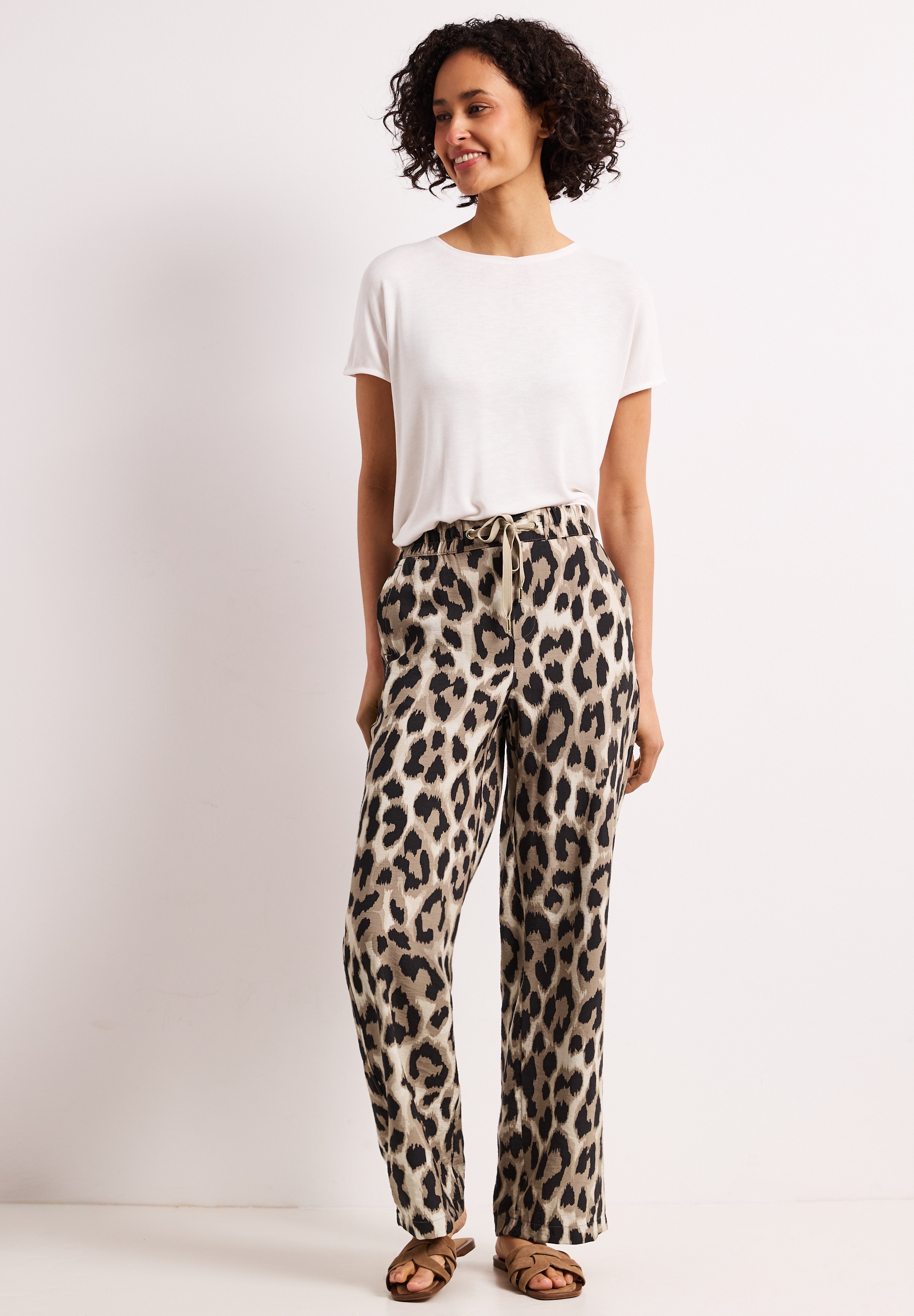 Cecil Stoffhose  mit Leo-Print