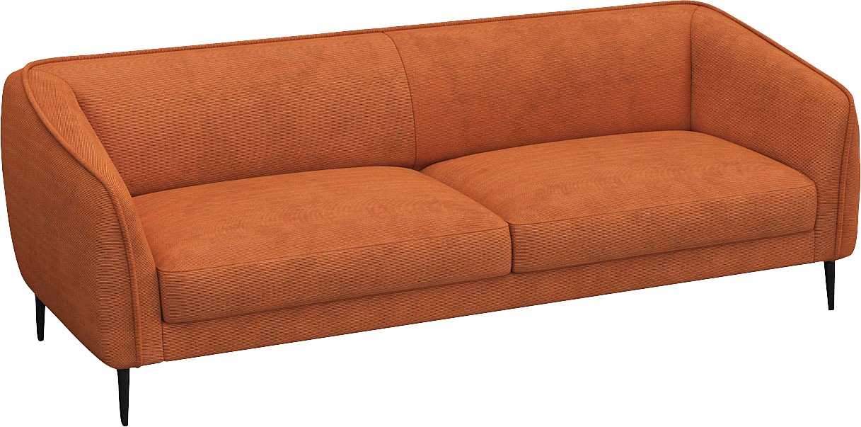 FLEXLUX 3-Sitzer »Belle Designsofa, Couch, bequem durch Kaltschaum im Sitz«, Skandinavisches Design, In hochwertiger Verarbeitung