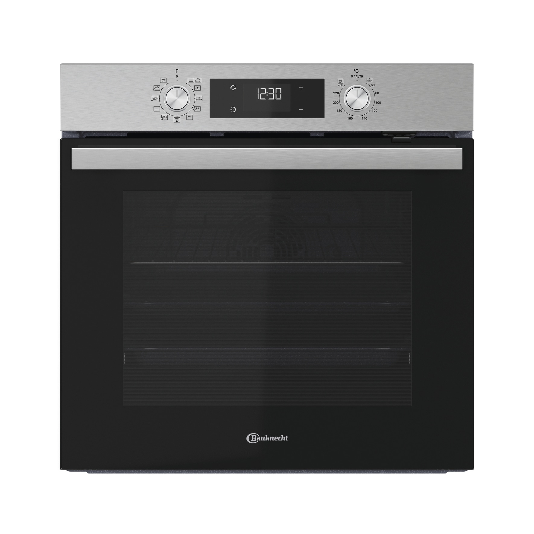 BAUKNECHT Backofen-Set »BAKO 740 IND IN«, mit 1-fach-Teleskopauszug, (Set, 2 St.), Hydrolyse - Reinigung mit der natürlichen Kraft des Dampfes bei 90 °C