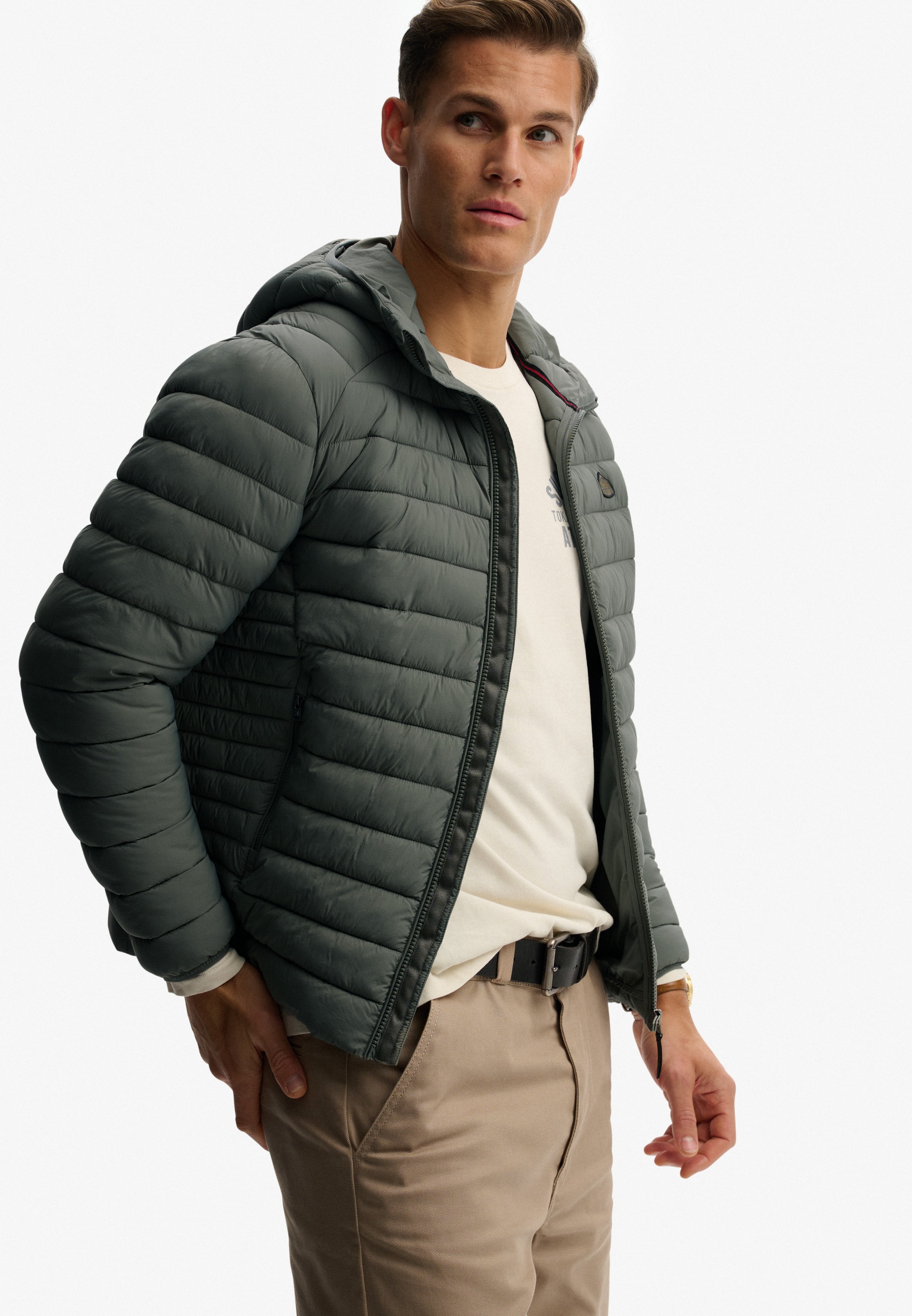 Thumbnail - Superdry Steppjacke "Hooded Fuji Lite Jacket" mit Kapuze slim fit Form, mit Kapuze