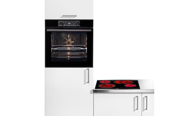 Backofen-Set »Black Pacific Basic Set«, BOS6737E13BGOT, mit 1-fach-Teleskopauszug,...