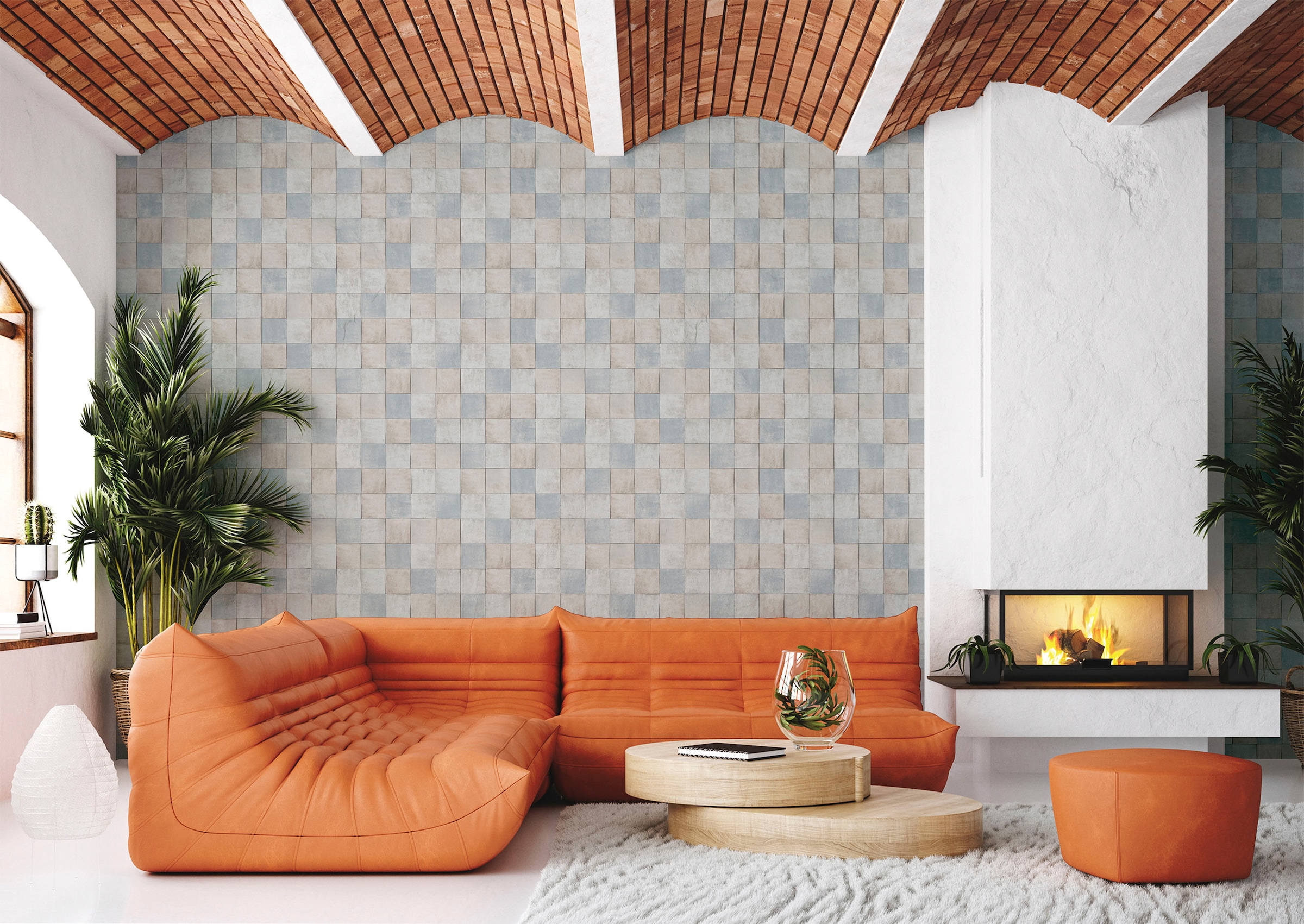 Marburg Fototapete "Tile" matt glatt moderne Tapete für Wohnzimmer Schlafzi günstig online kaufen