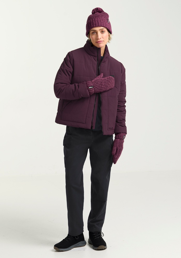 Jack Wolfskin Fäustlinge "MEDLEY KNIT MITTEN W" Strick-Fäustlinge, warm, mit Fleece-Futter