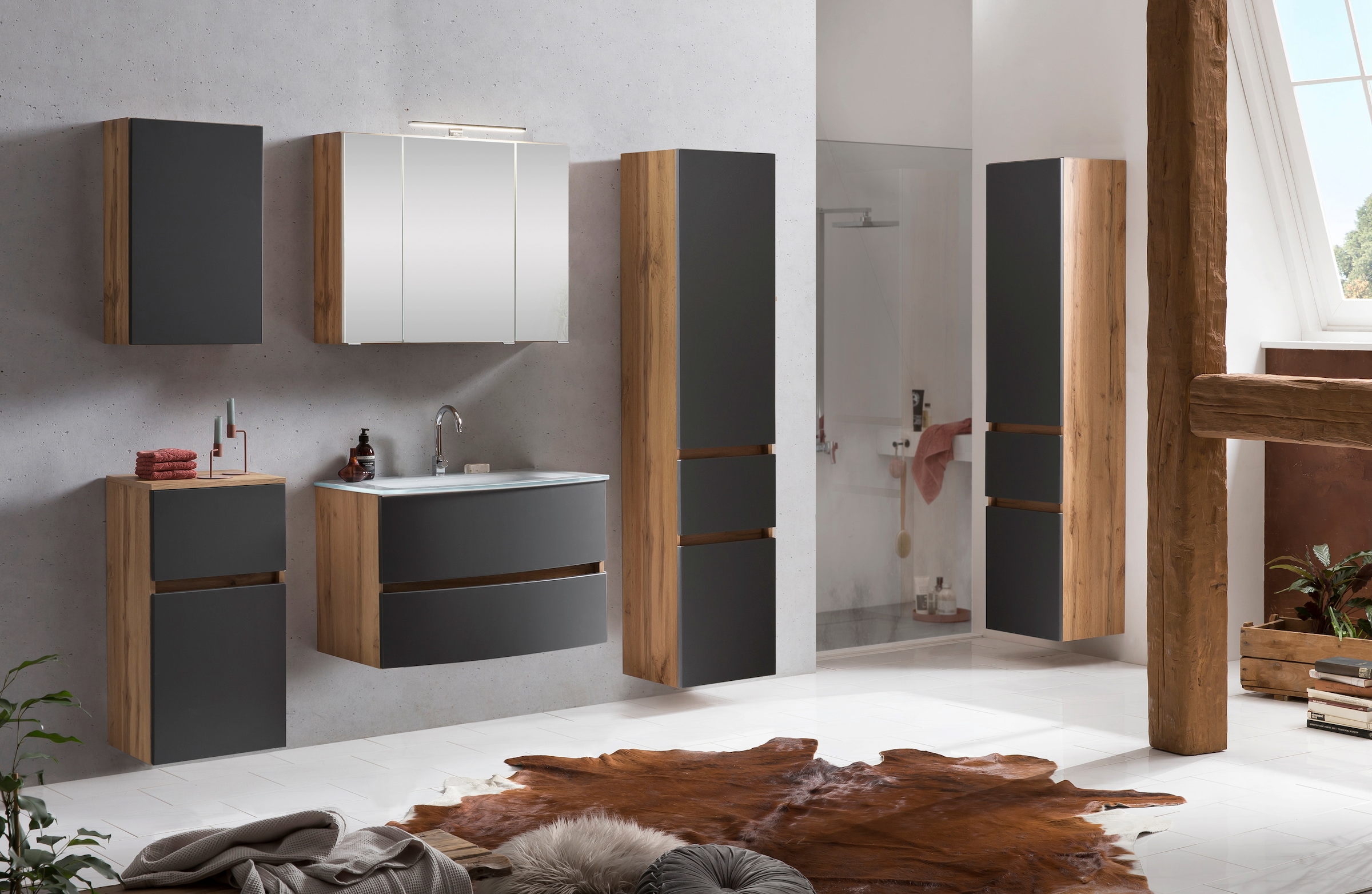 welltime Badezimmer-Set "Kaunas" Set, 3 Stk. tlg. günstig online kaufen