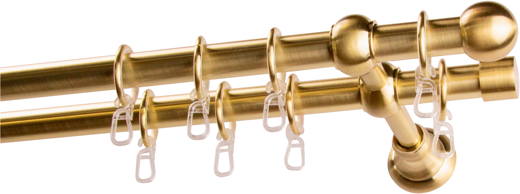 GARESA Gardinenstange "ANDREA" Ø 20 mm 2 läufig-läufig Wunschmaßlänge Vorha günstig online kaufen