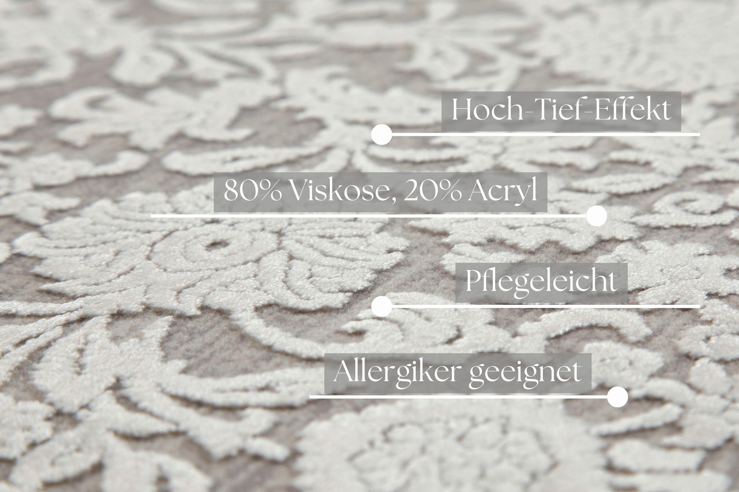 my home Teppich »Aislin«, rechteckig, 7 mm Höhe, Flachgewebe, Vintage Optik, weiche Oberfläche, Wohnzimmer