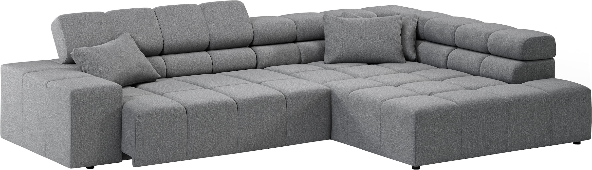 INOSIGN Ecksofa »Ancona incl. Kopfteilverstellung, OTTOs Choice, Breite 319cm, L-Form«, wahlweise motorische Sitztiefenverstellung, auch in Cord + Easy Care