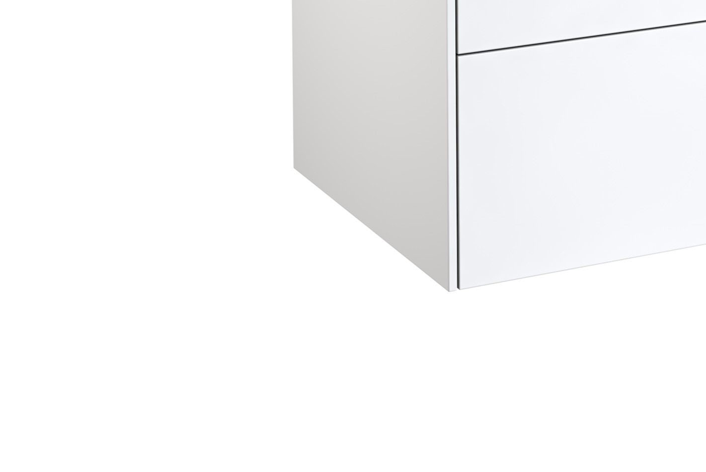 welltime Waschtisch »D-Line«, Badmöbel mit Keramik Waschbecken, Soft-Close-Funktion, Breite 61 cm