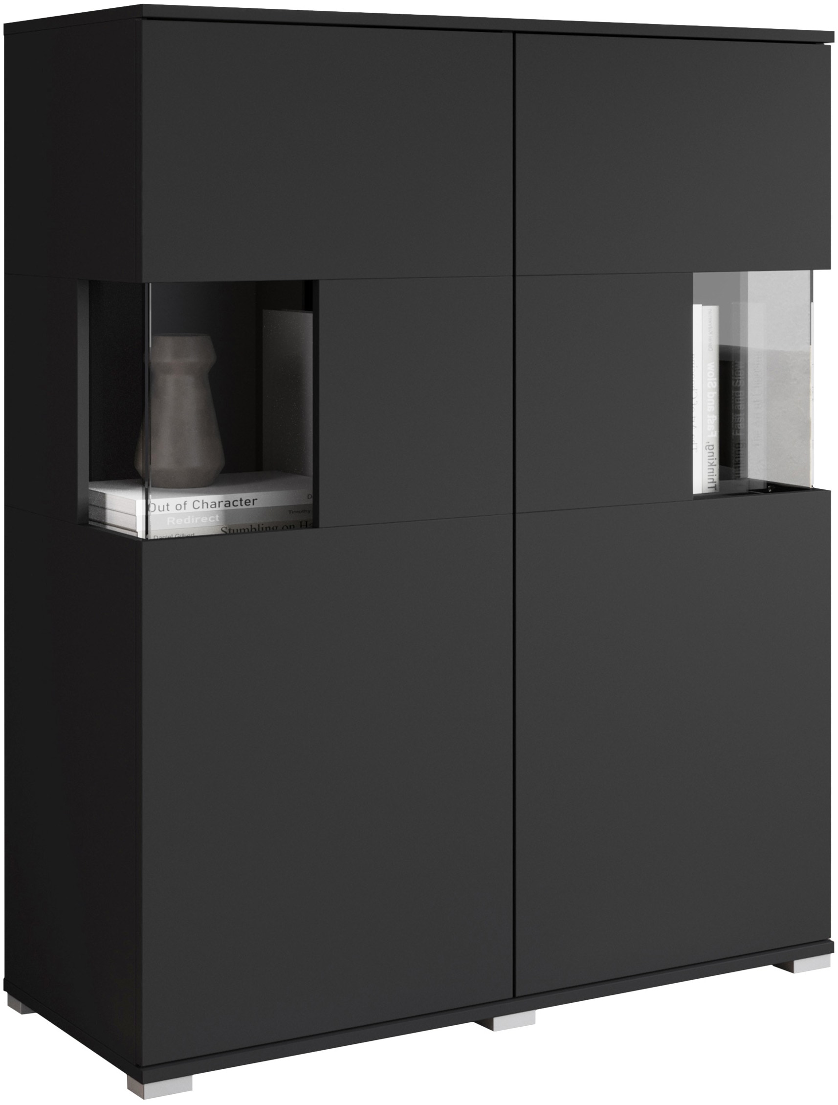 INOSIGN Highboard "Kenia", Modernes Highboard mit Glastüren, Breite 100 cm günstig online kaufen