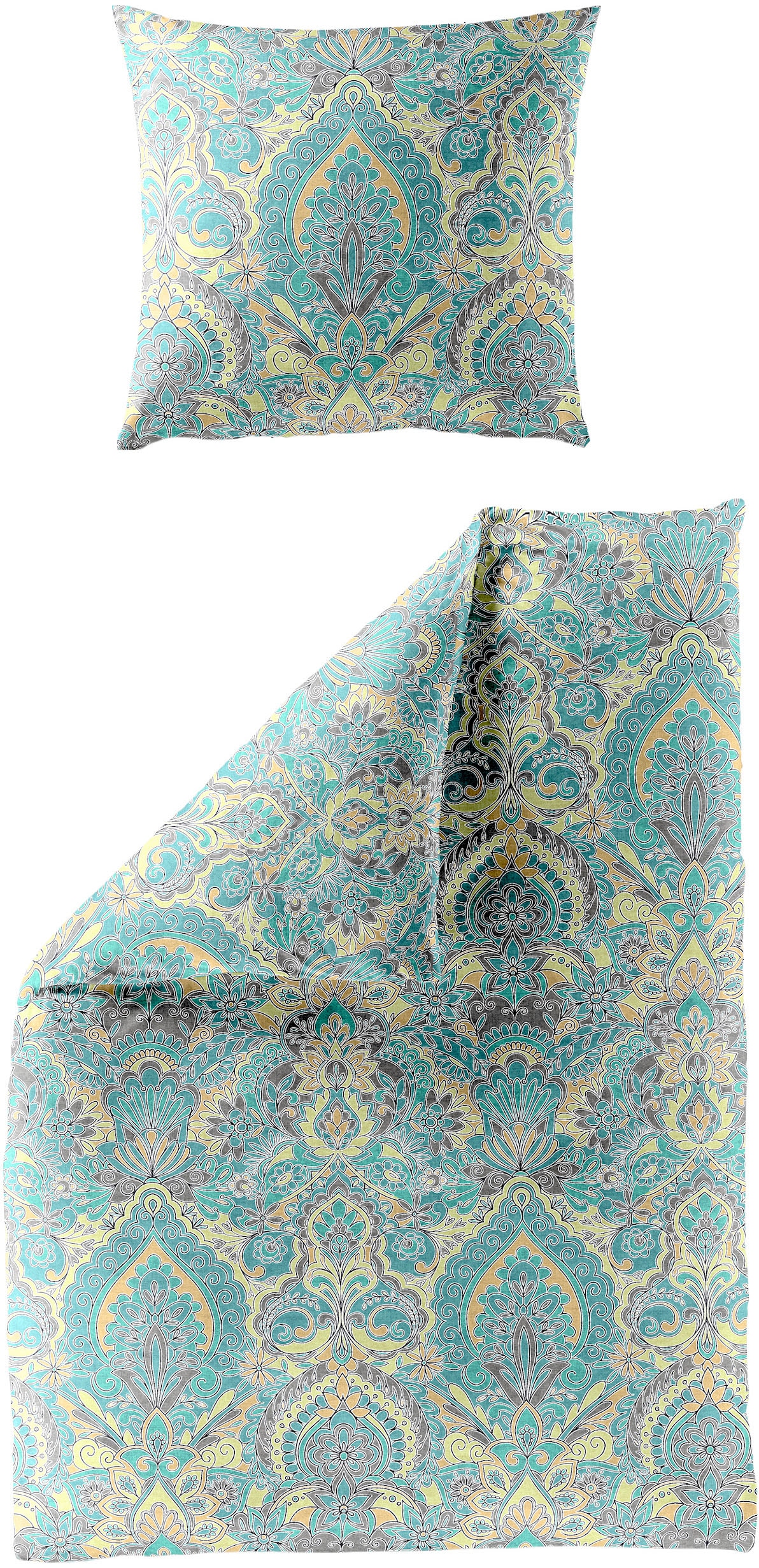 BIERBAUM Bettwäsche "Lotte" 2 Stk. Mako-Satin, 100 % Baumwolle, mit Ornamen günstig online kaufen