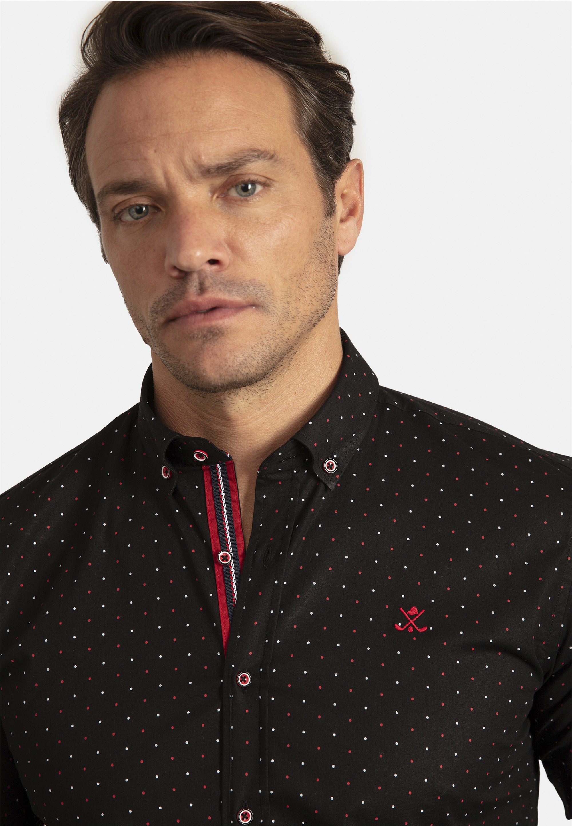 SIR RAYMOND TAILOR Langarmhemd »Risor«, in gepunktetem Design