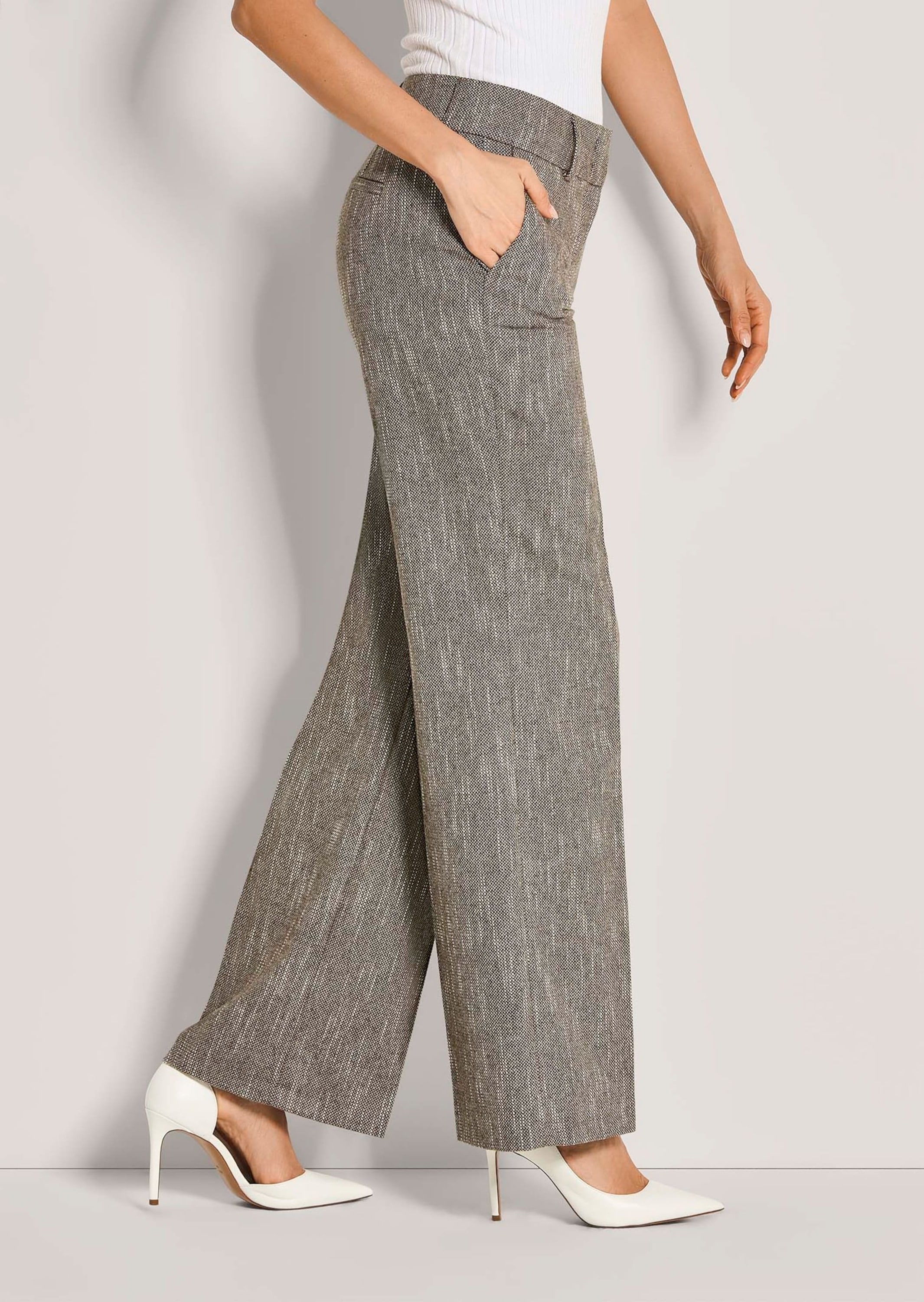 MADELEINE Stoffhose »Tweedhose Tweed-Hose mit elastischem Bund«