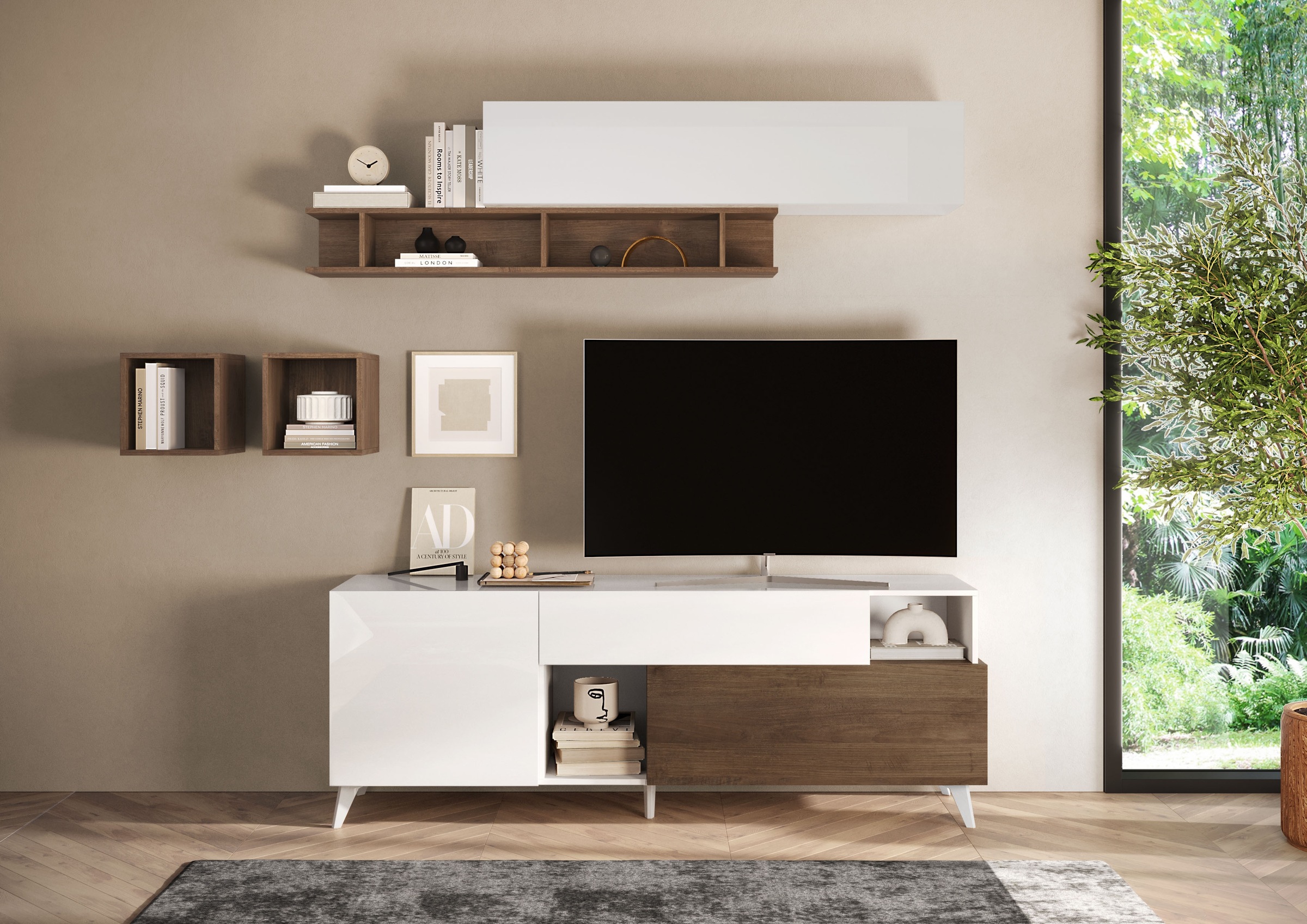 Home affaire Lowboard "Monaco in Breite 181 cm, TV-Schrank mit Tür, Klappe günstig online kaufen