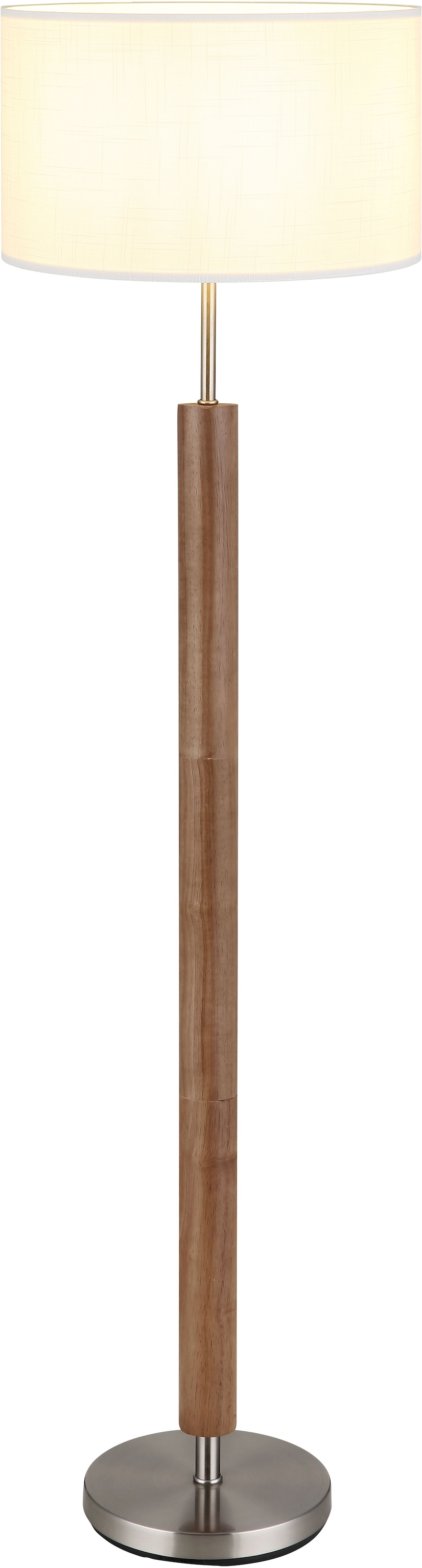 NOWA Stehlampe »MILA« E27 1 Stk. Dunkles Holzelement, zeitloses Design