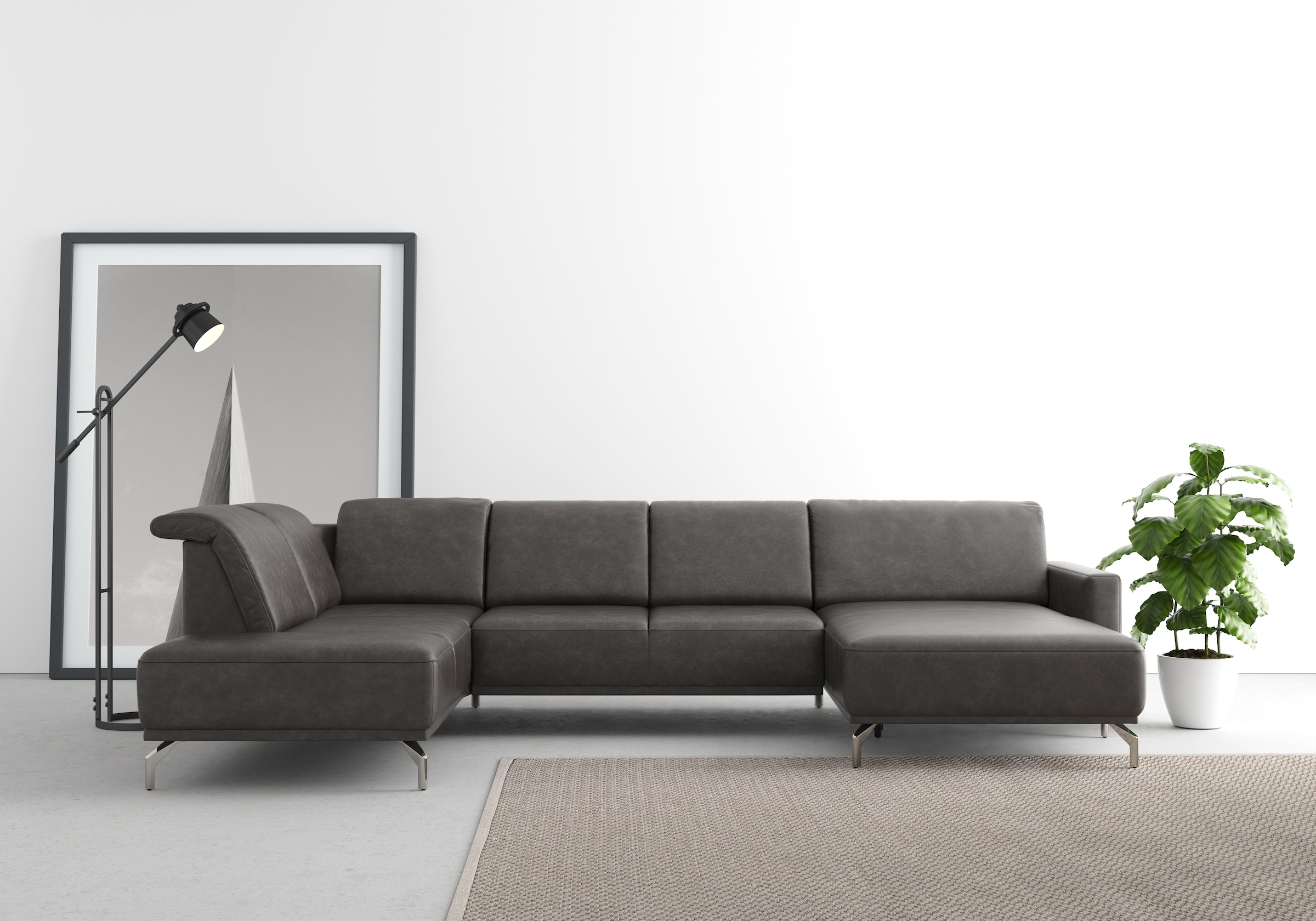 sit&more Wohnlandschaft "Bailando U-Form" wahlweise mit Kopfteilverstellung günstig online kaufen