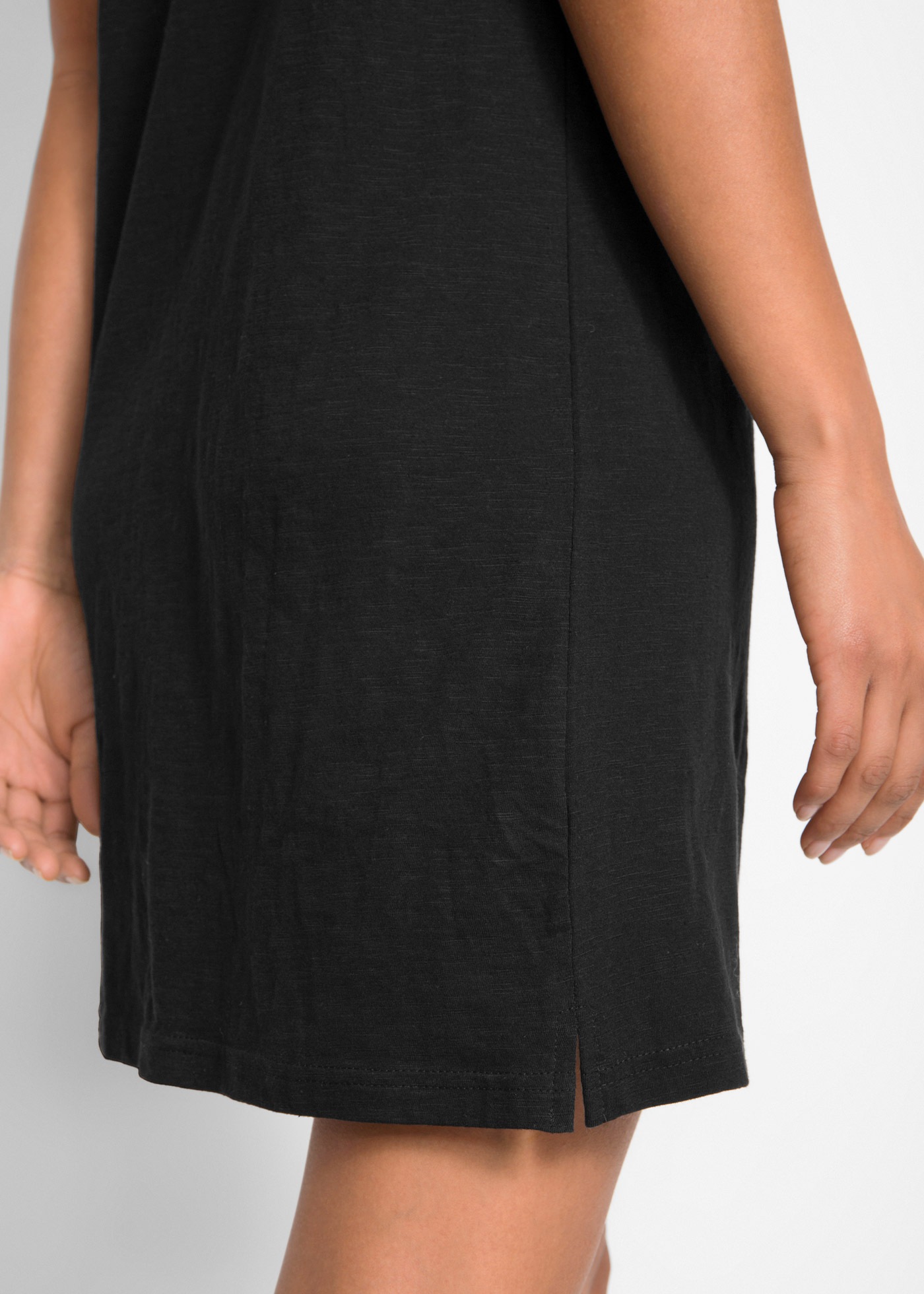 Thumbnail - bonprix Jerseykleid für den Alltag, aus Baumwolle, schmale Passform, knielang