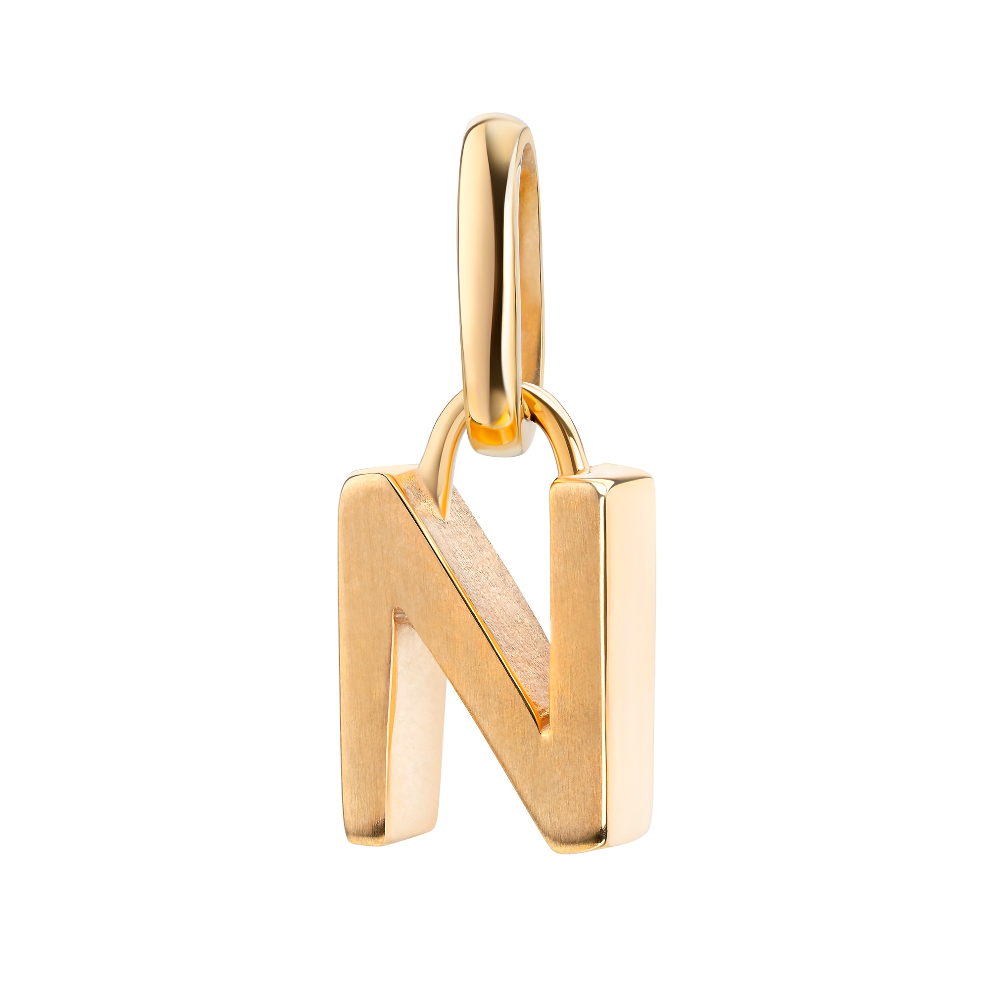 FIRETTI Damen Kettenanhänger "Schmuck Geschenk Gold 333 Halsschmuck Anhänger Buchstabe Alphabet", N, Gelbgold 333, 0,83 ggelbgoldfarben, Gelbgold
