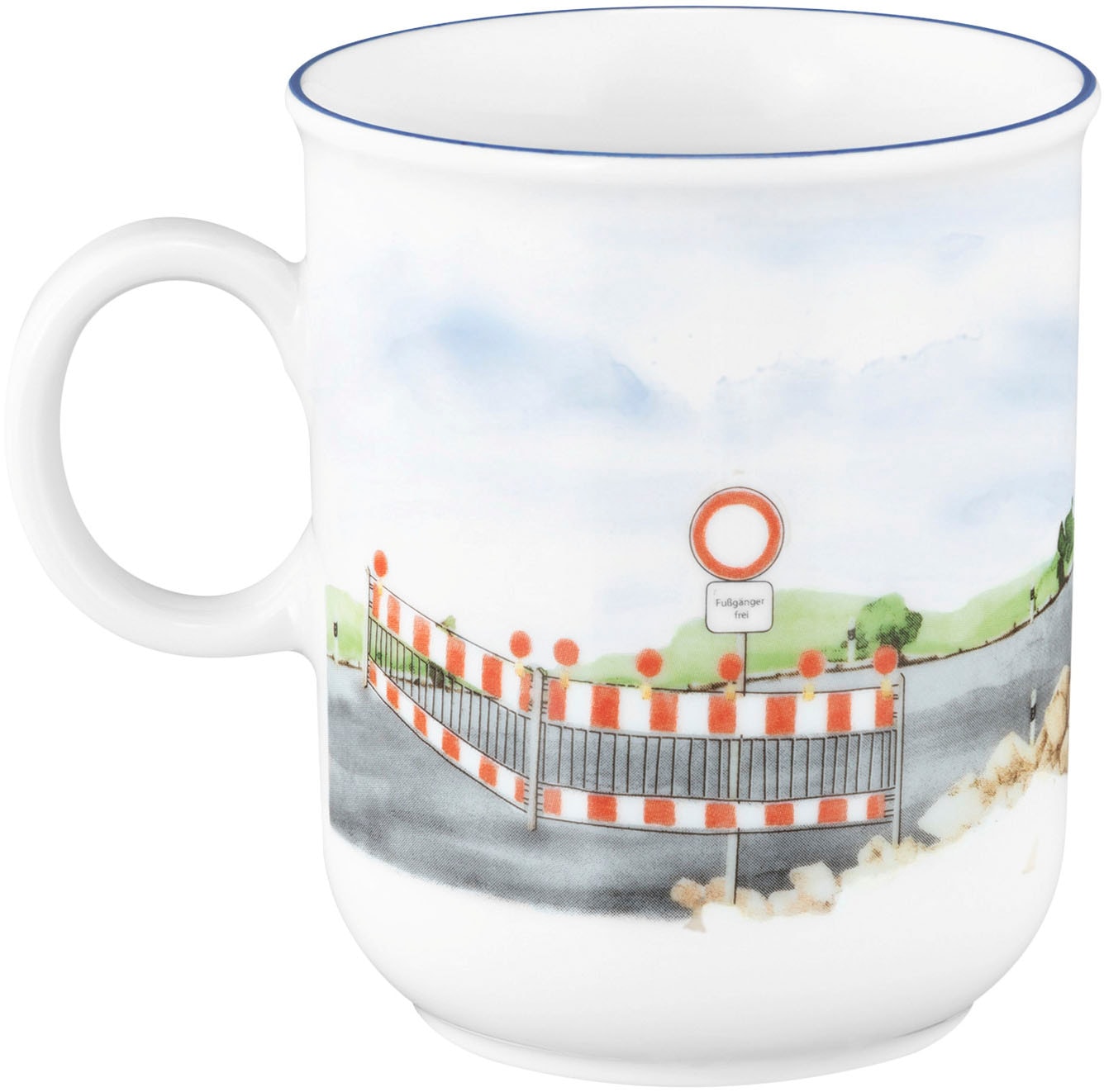 Seltmann Weiden Kindergeschirr-Set »Compact Auf der Baustelle«, (Set, 3 tlg., 1x Becher mit Henkel, 1x Schüssel rund, 1x Frühstücksteller rund), Teller, Schüssel, Becher, Made in Germany, 3 Teile, für 1 Person