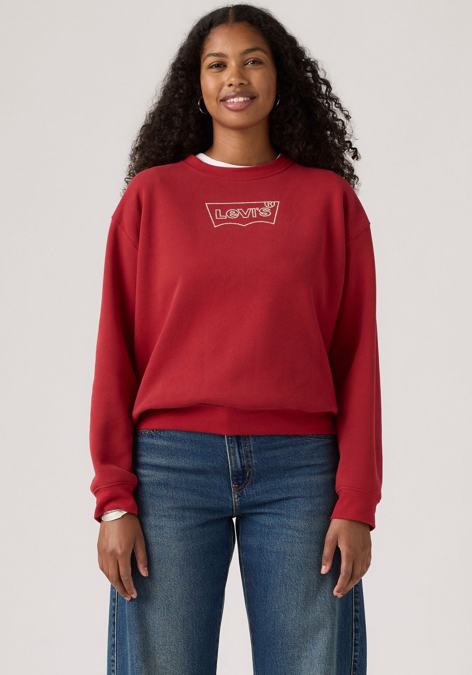 Levis Sweatshirt "GR EVERYDAY CREW" mit winterlichem Logoprint günstig online kaufen