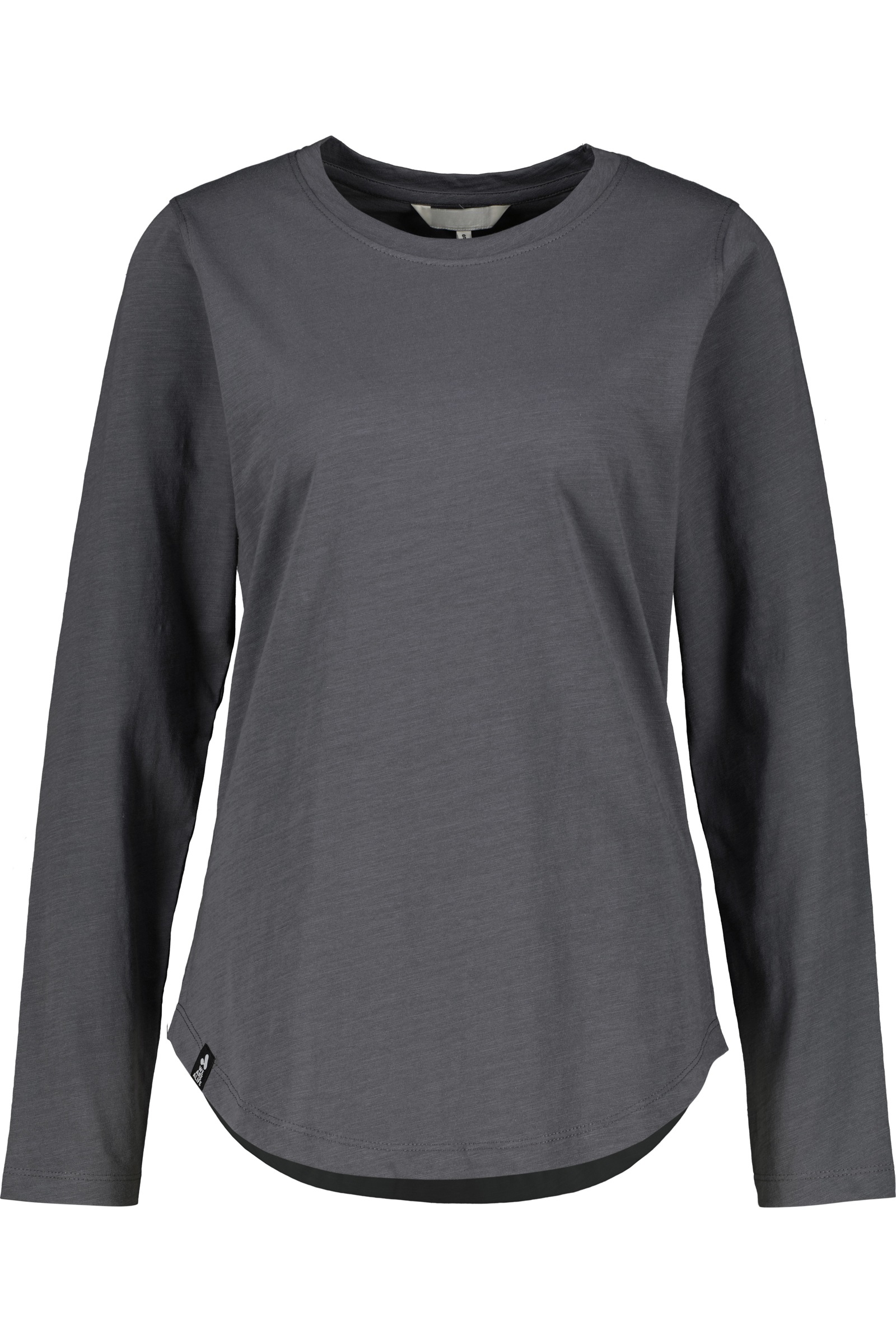 Langarmshirt ALIFE & KICKIN "Damen LeabellaAK A", Damen, Gr. M, iron gate, 100% Baumwolle (Bio), Shirts Langarmshirt