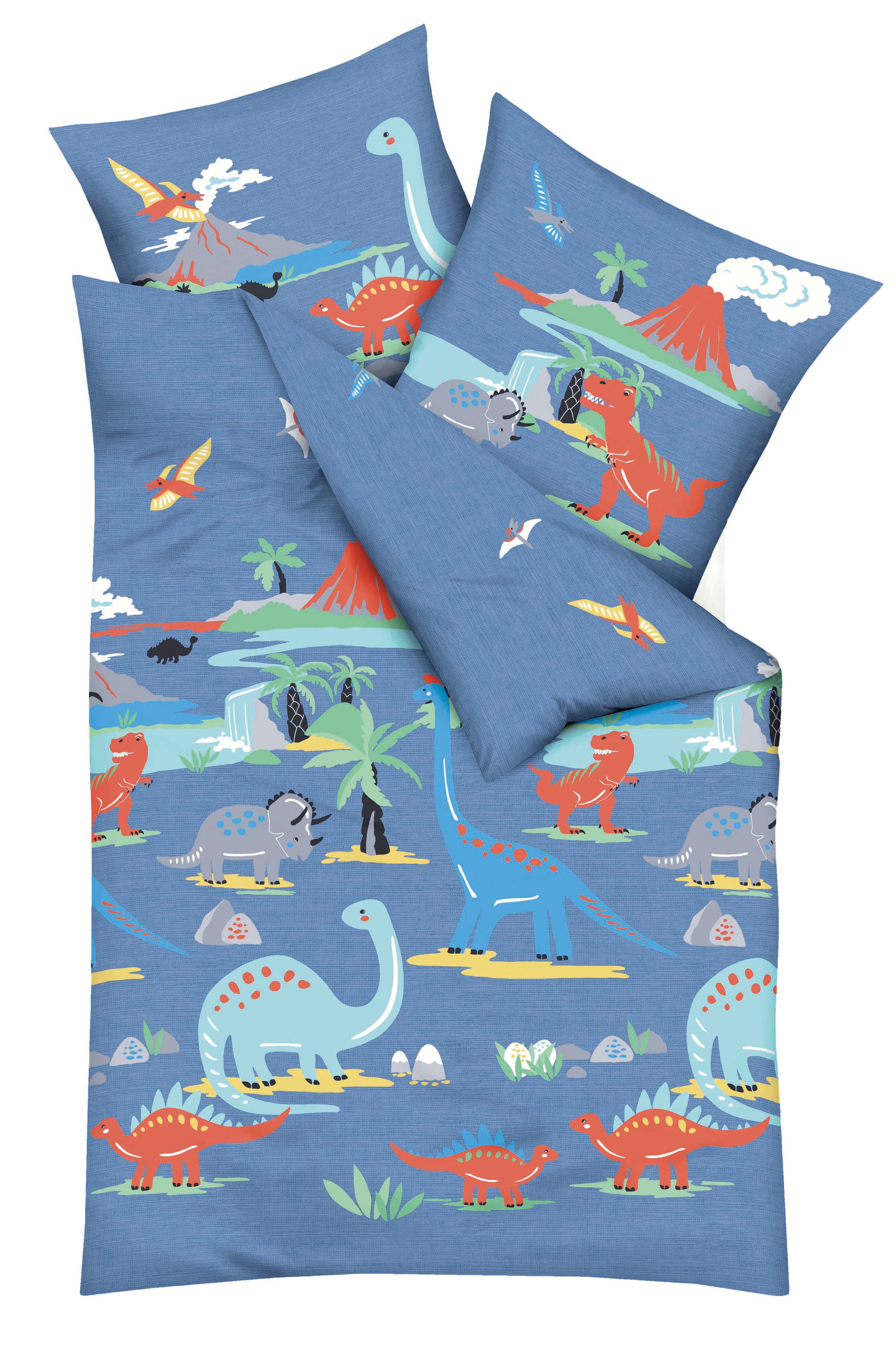 Kaeppel Kinderbettwäsche "Dinosaurus" 2 Stk. tlg. Mit Dinosaurier günstig online kaufen
