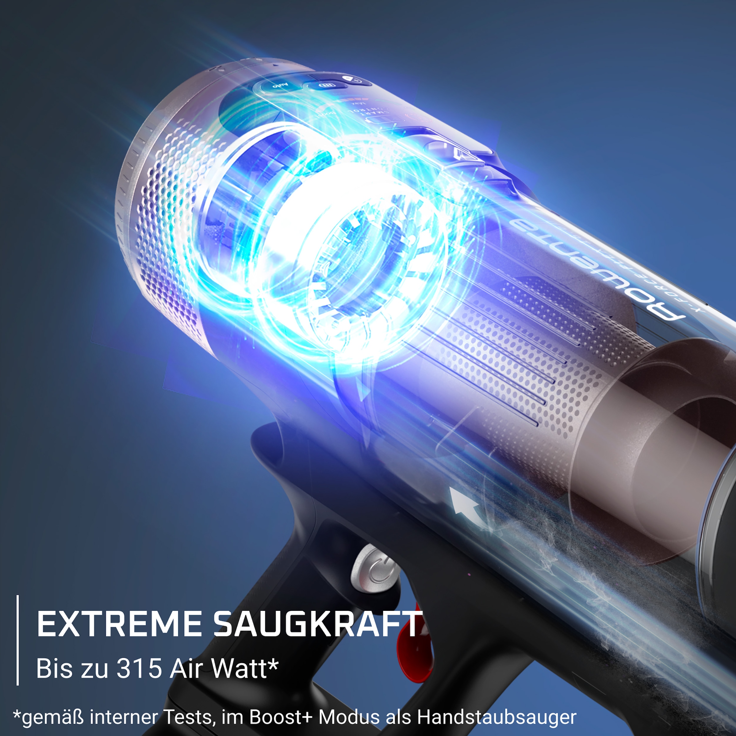 Rowenta Akku-Hand-und Stielstaubsauger »X-Force Flex 16.60, 120 Minuten Laufzeit, Flex-Gelenk« LED-Beleuchtung, extreme Saugkraft dank 315 Air Watt, RH9CD9