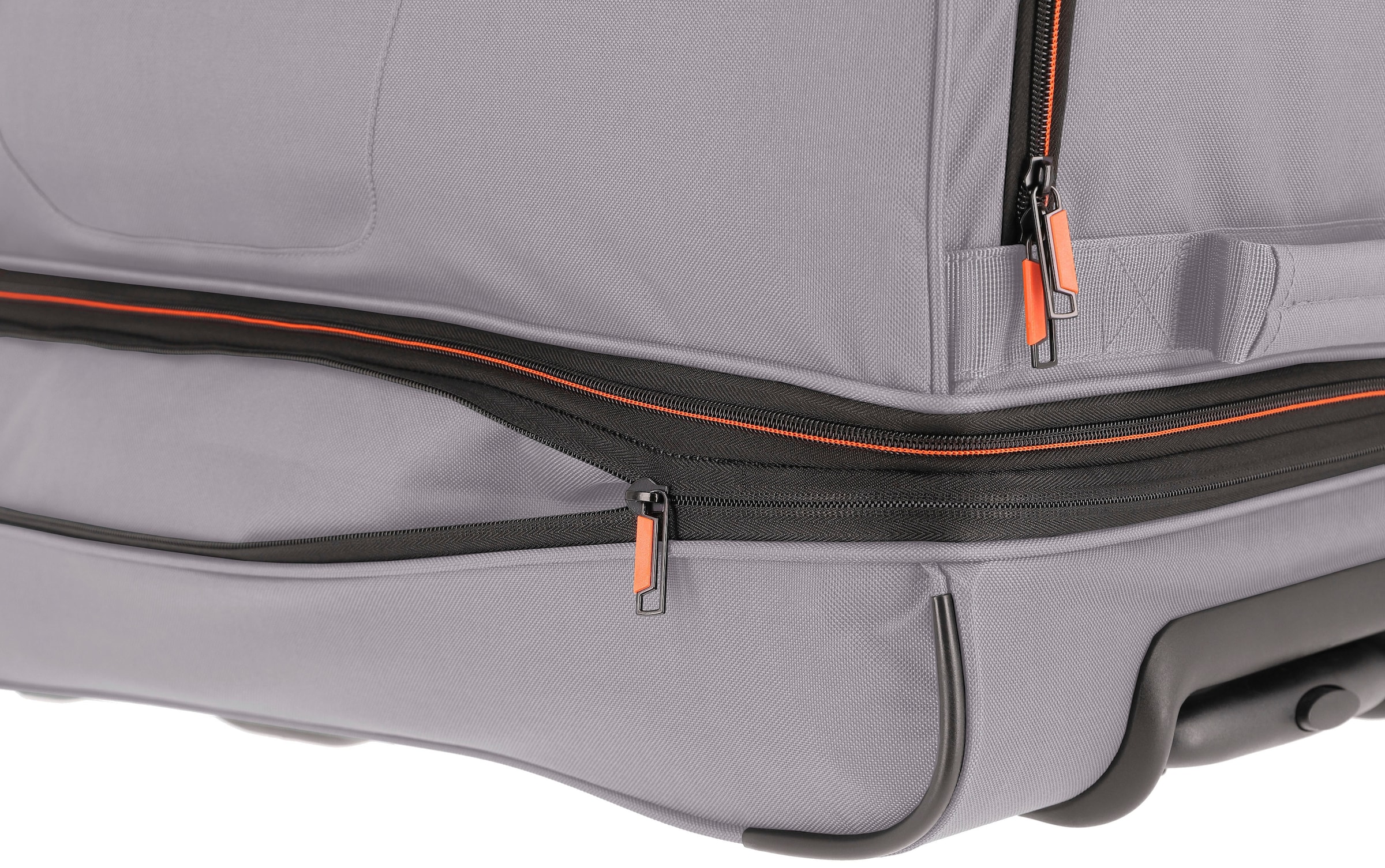 bestellen Reisetasche mit Volumenerweiterung »Basics, travelite | Trolleyfunktion BAUR und 70 cm, grau/orange«,