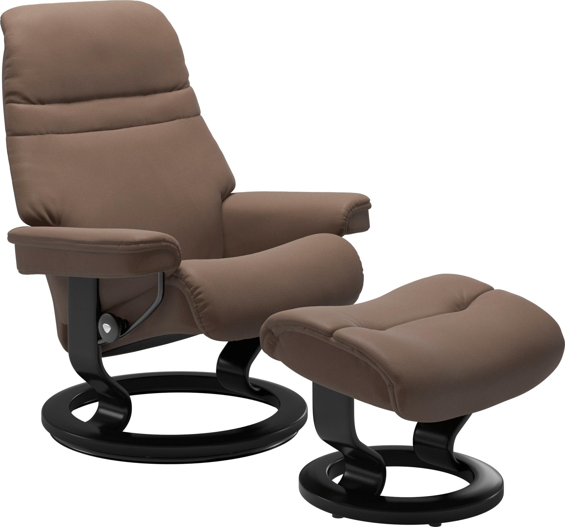 Stressless Relaxsessel "Sunrise" Relaxsessel mit Hocker, mit Classic Base, Größe M, Gestell Schwarz