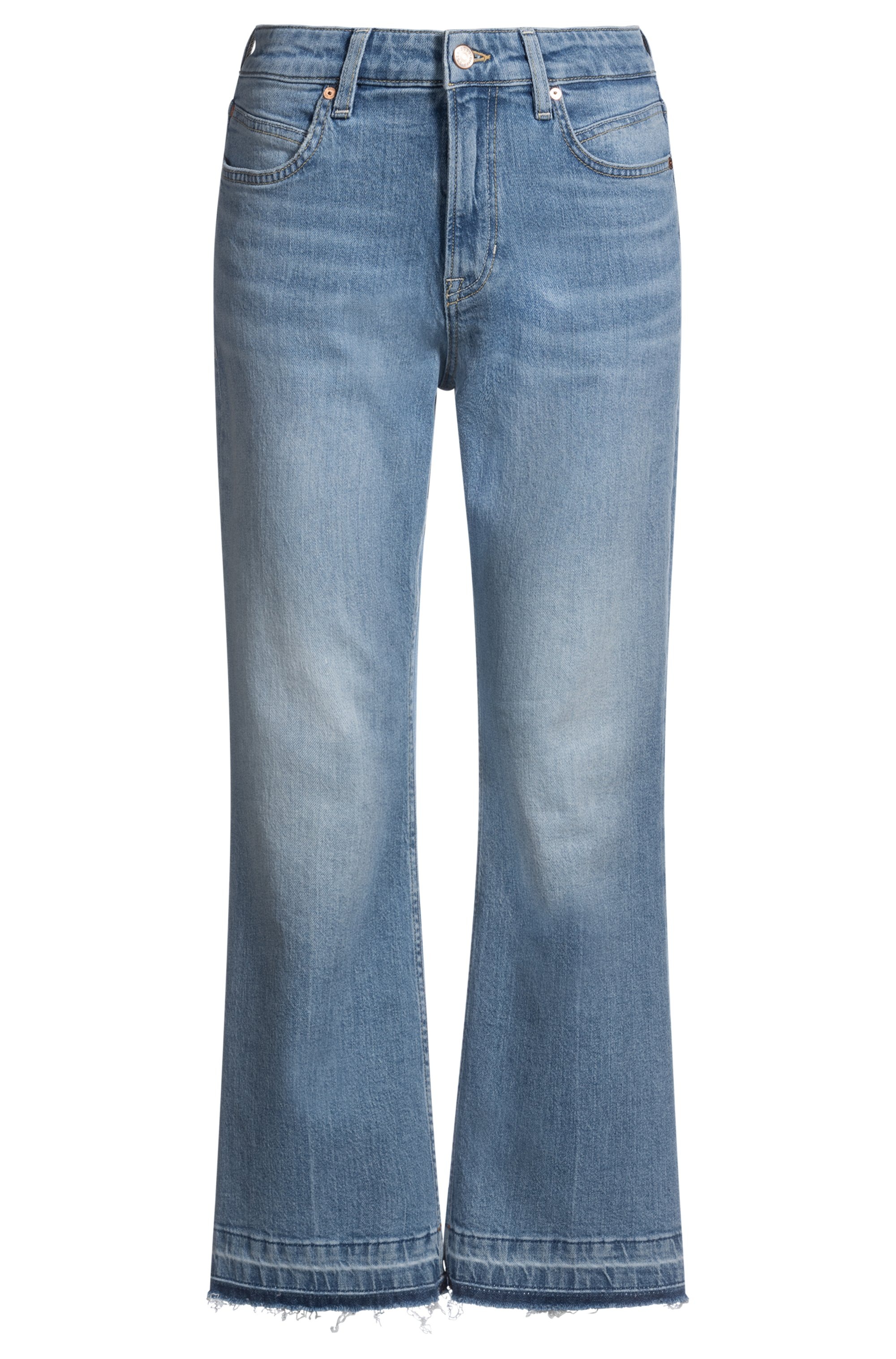 BOSS ORANGE Schlagjeans »Soft Kick Flare High Rise Premium Damenmode«, (BOSS ORANGE DENIM), in cropped Form